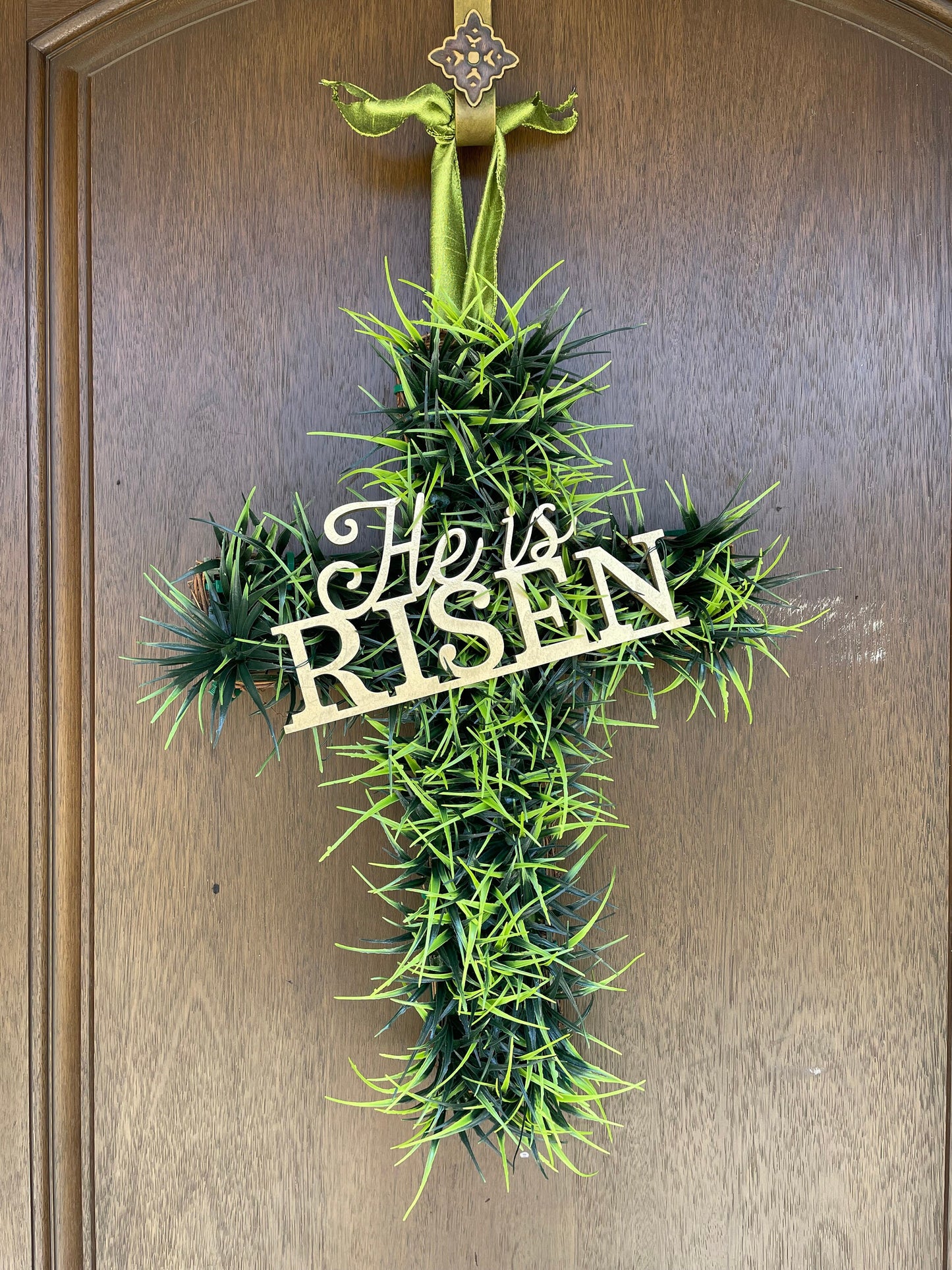 He Is Risen Cross Hanging Decor