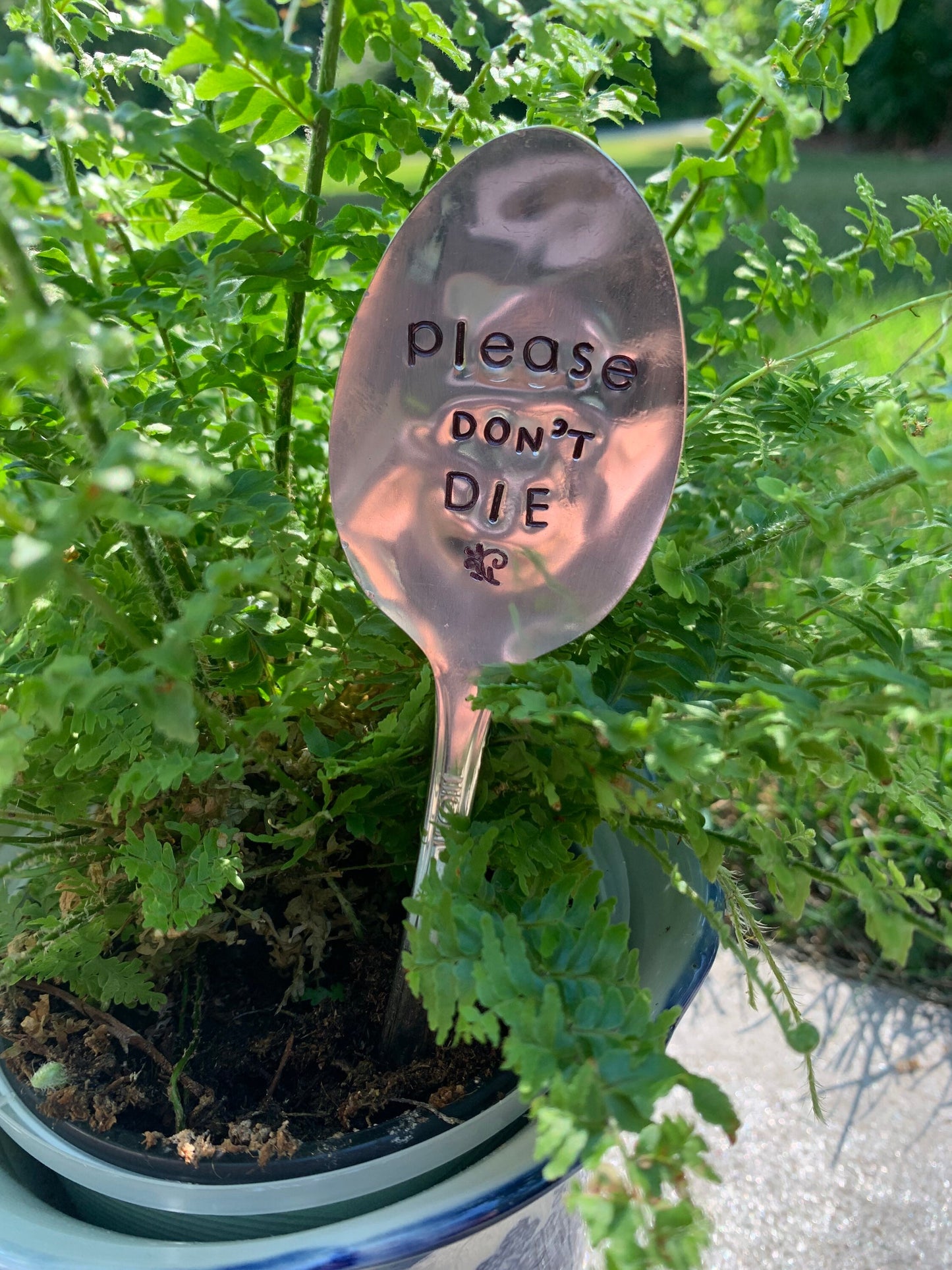 Plant Signs out of Vintage Silverware
