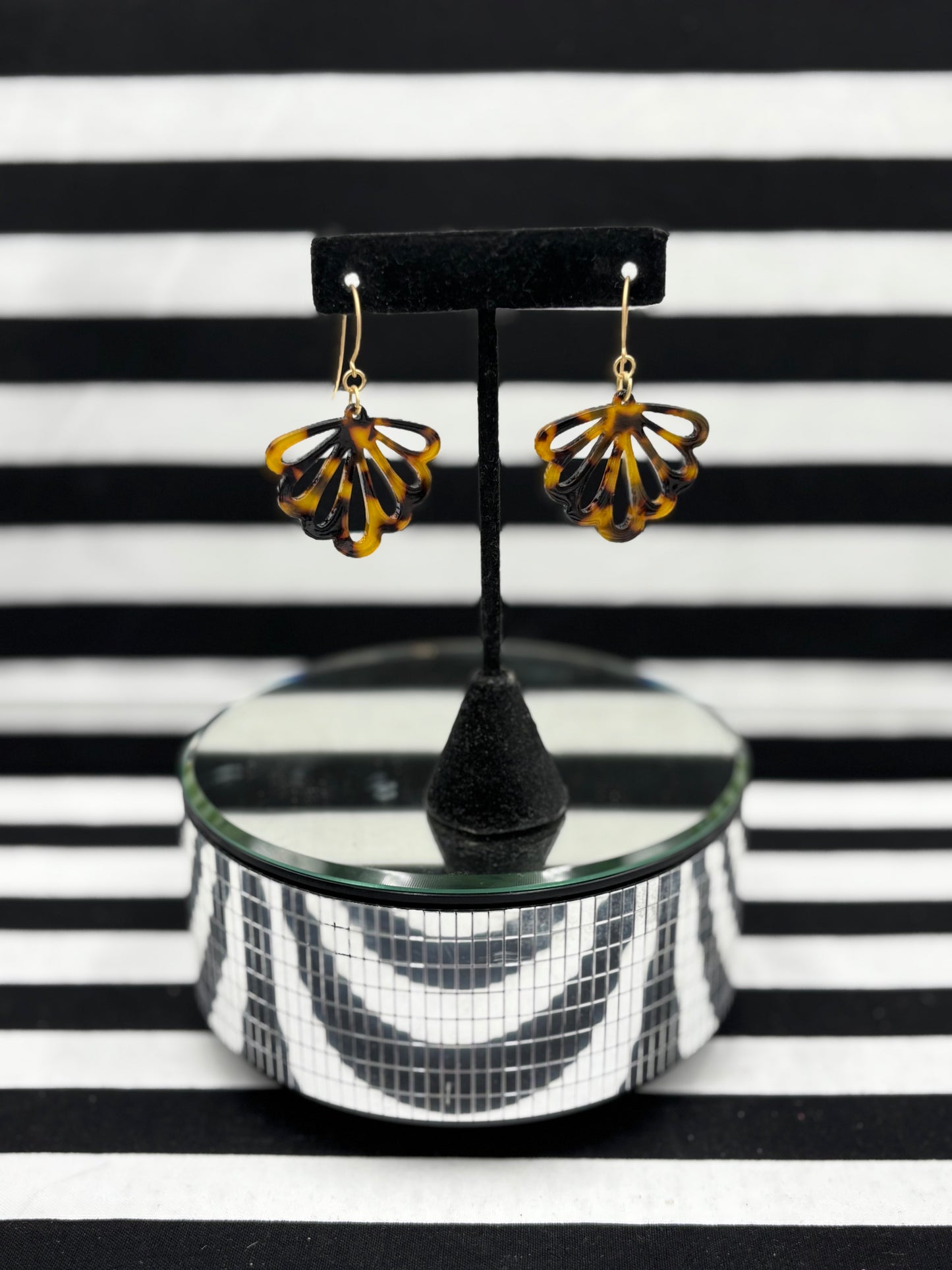 Tortoise Leaf Earrings