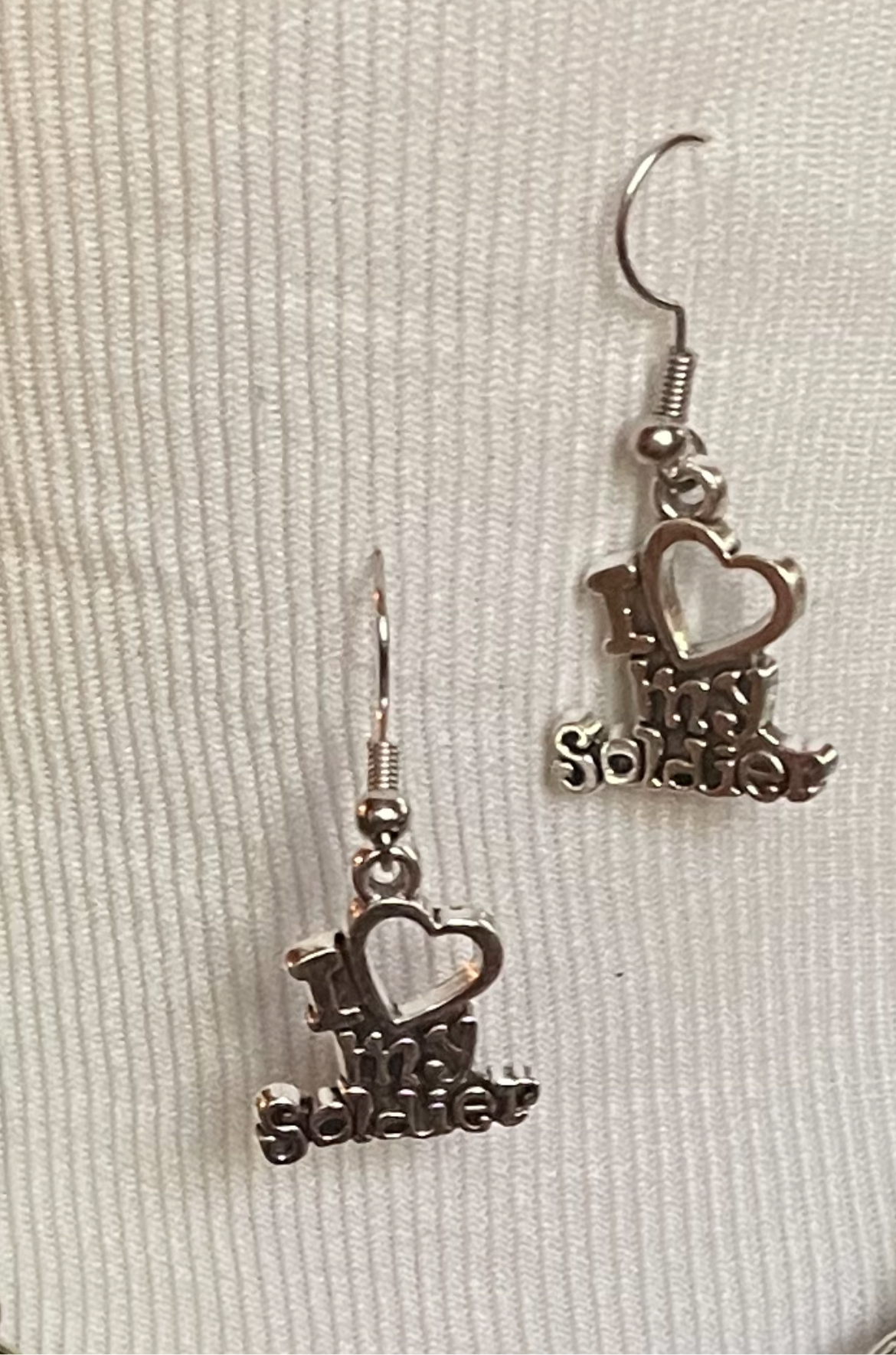 I Love My Soldier Earrings