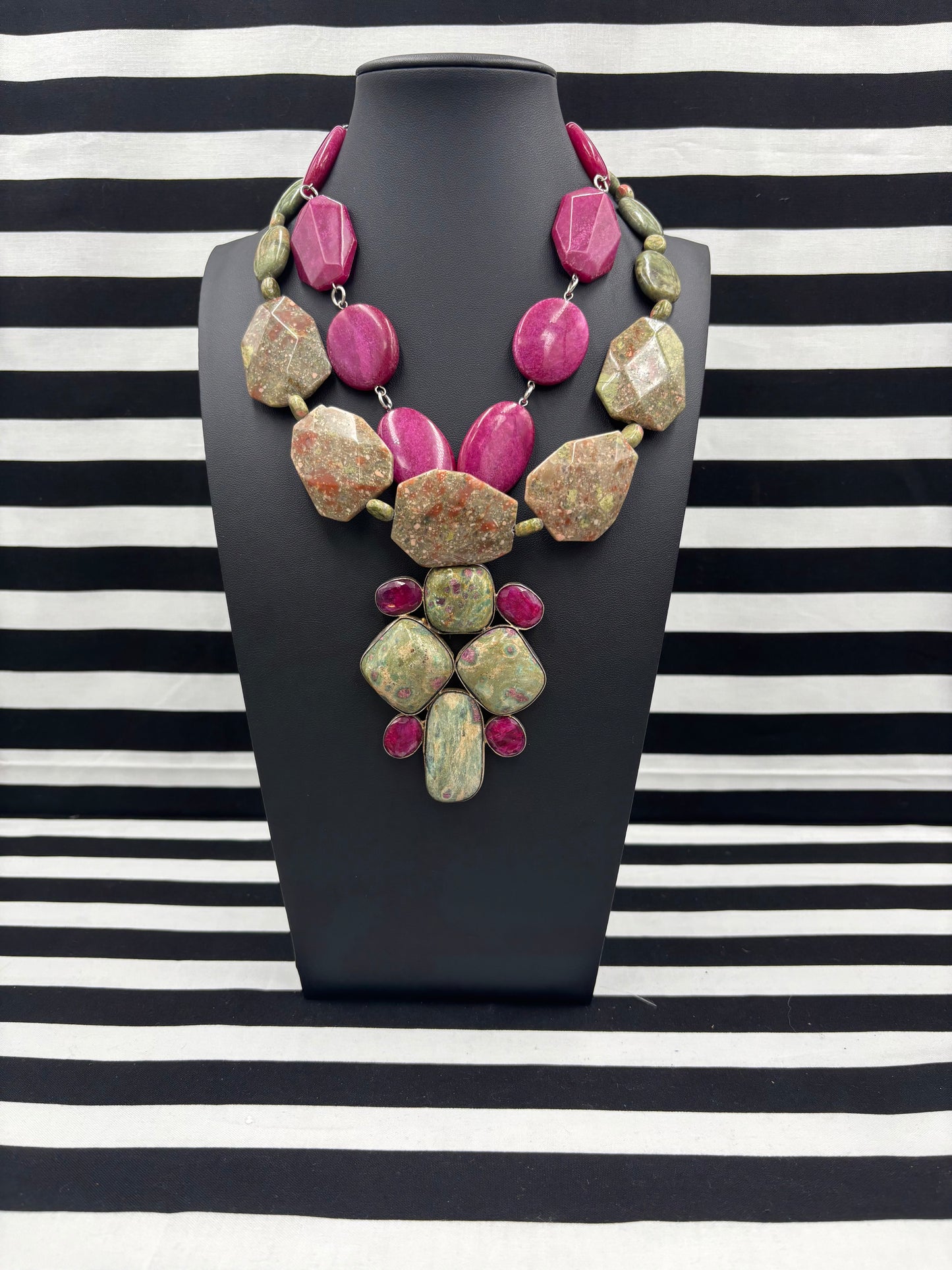 Fuchsia Fusion Statement Necklaces