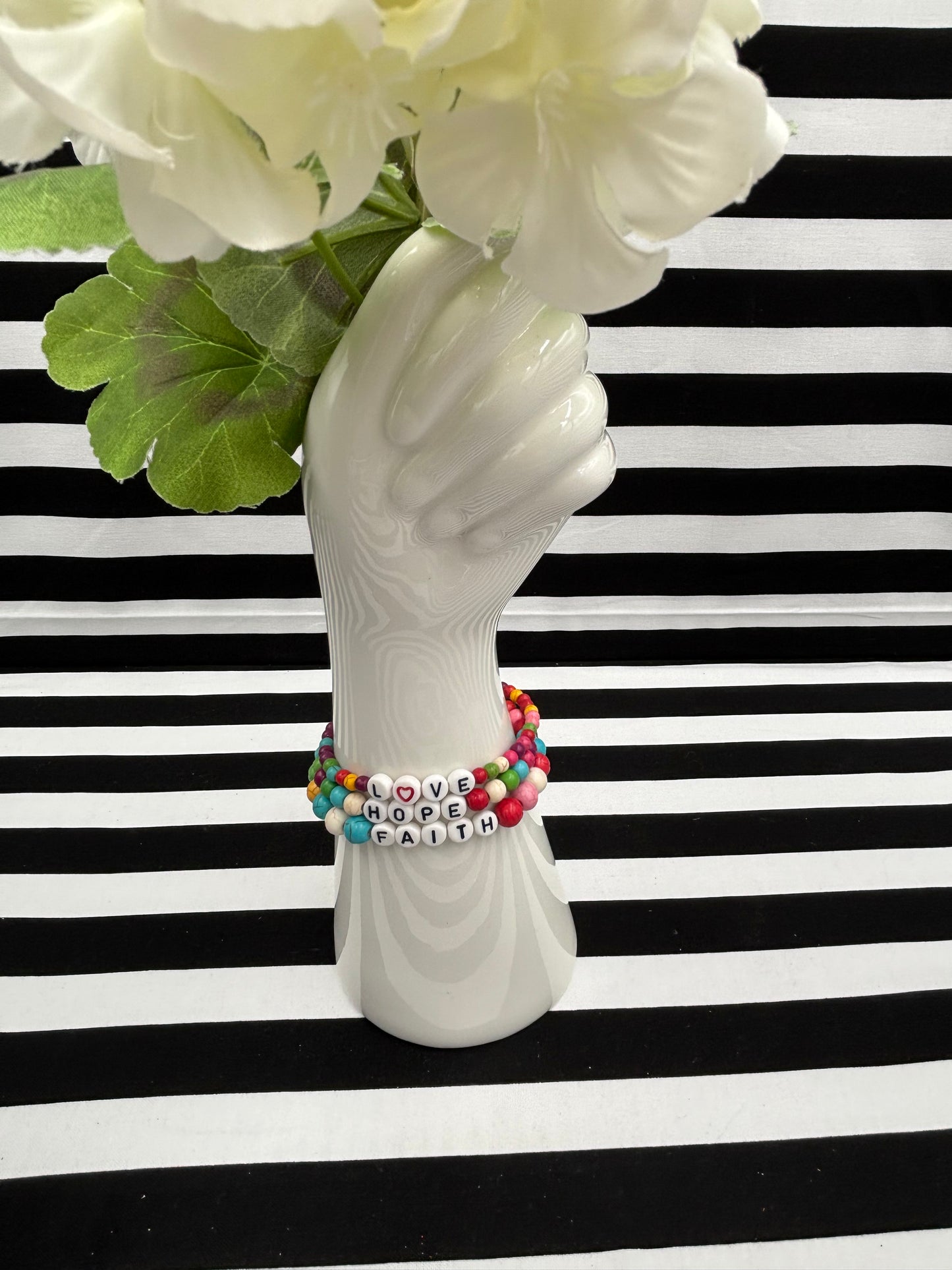 Faith Hope & Love Stretch Bracelet