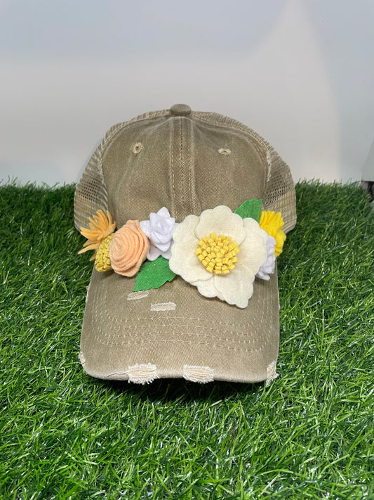 Vintage Flowers Baseball Cap