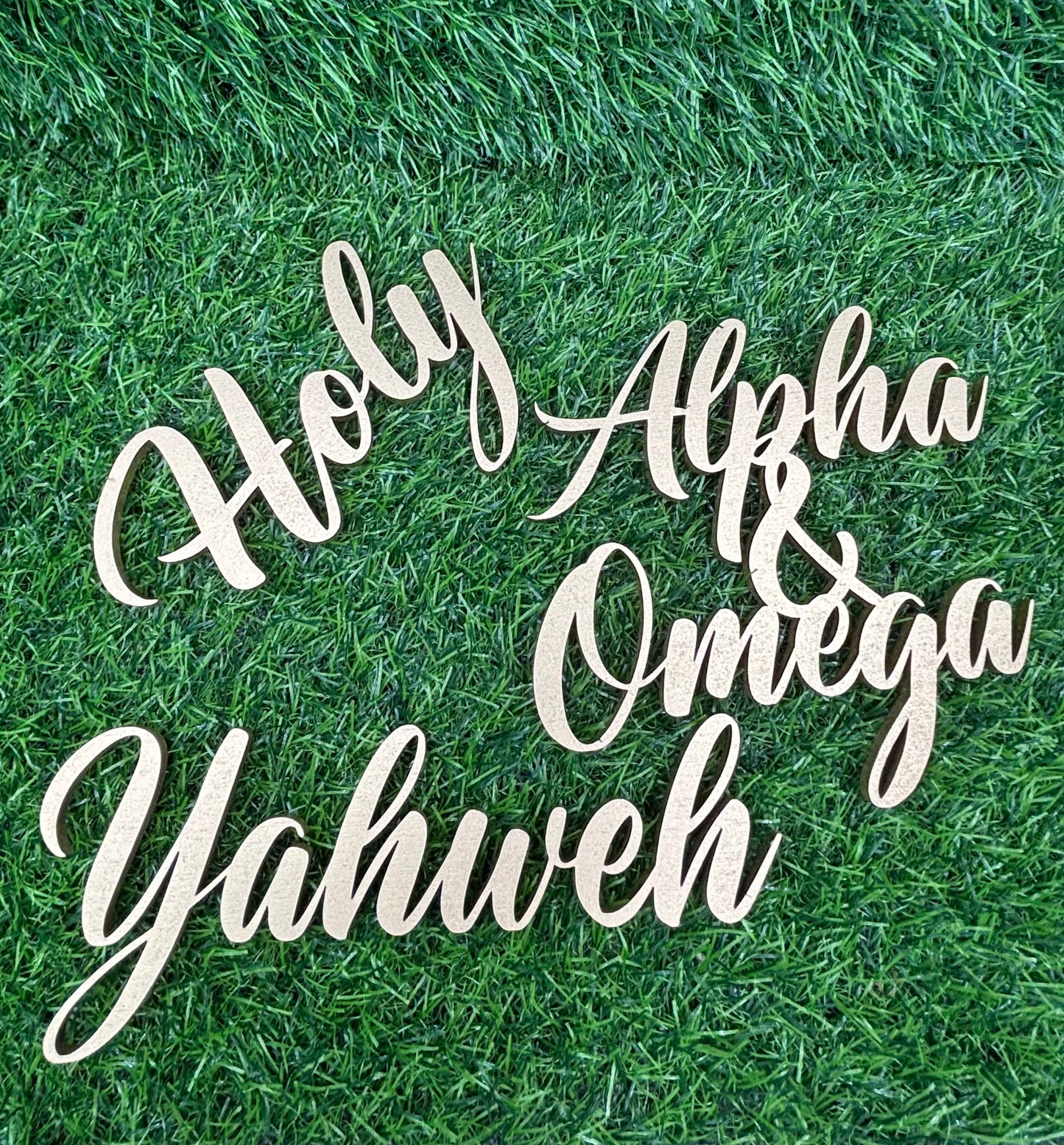 Yahweh Trio Set of Ornaments: Yahweh, Holy, Alpha & Omega PRE-ORDER