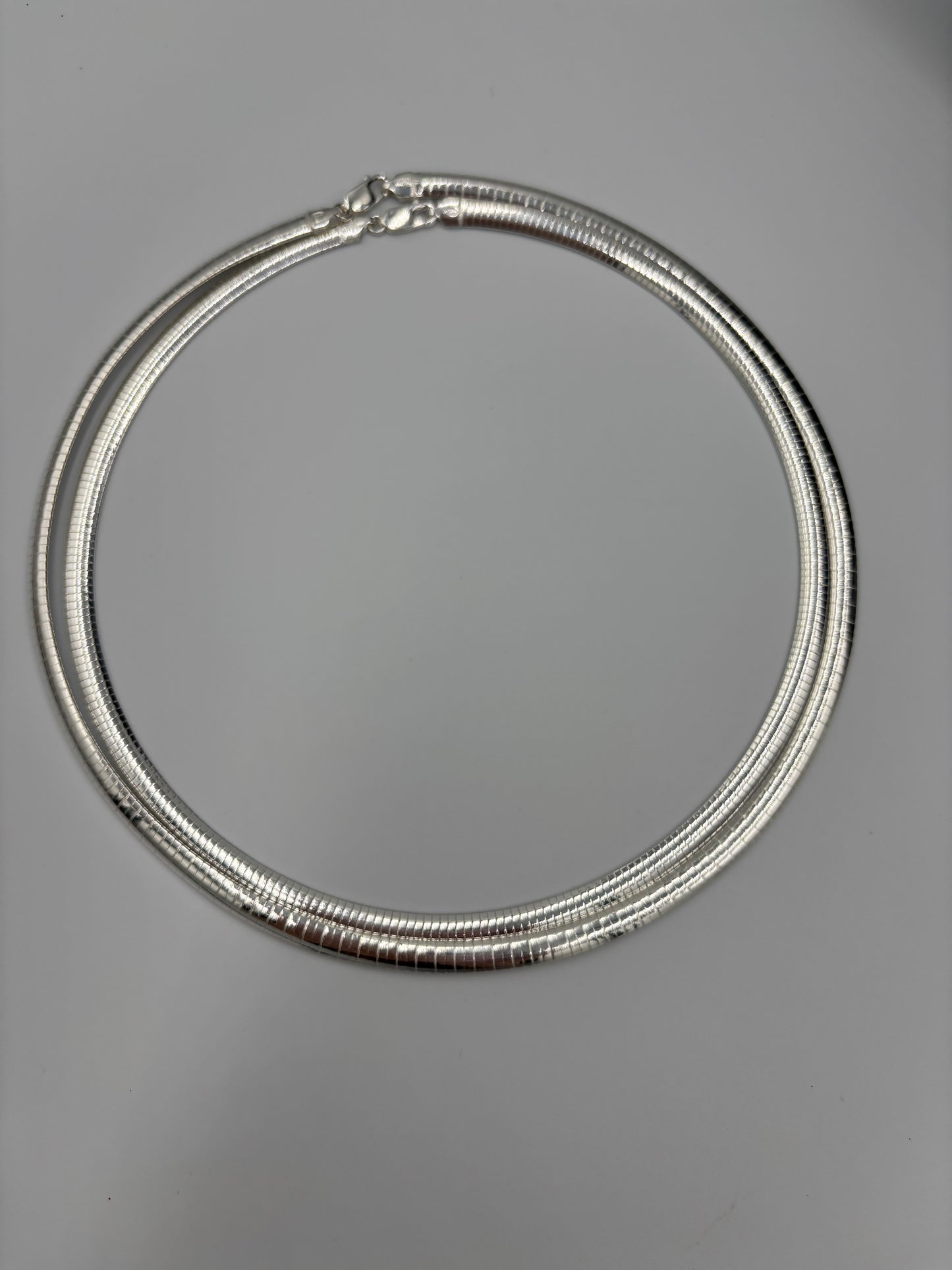 Sterling Silver Omega Necklace