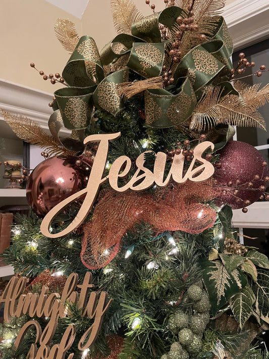 Jesus, Emmanuel & Prince of Peace Trio Set of Ornaments