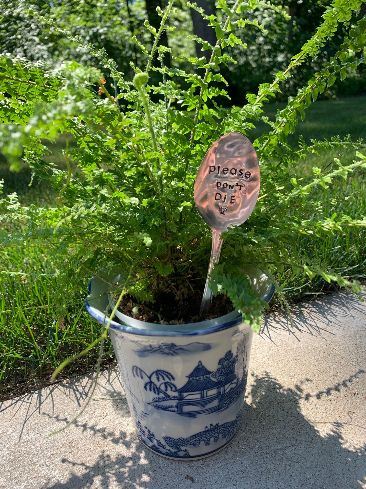 Plant Signs out of Vintage Silverware