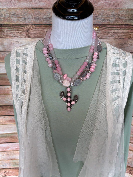 Rosa Saguaro Necklace