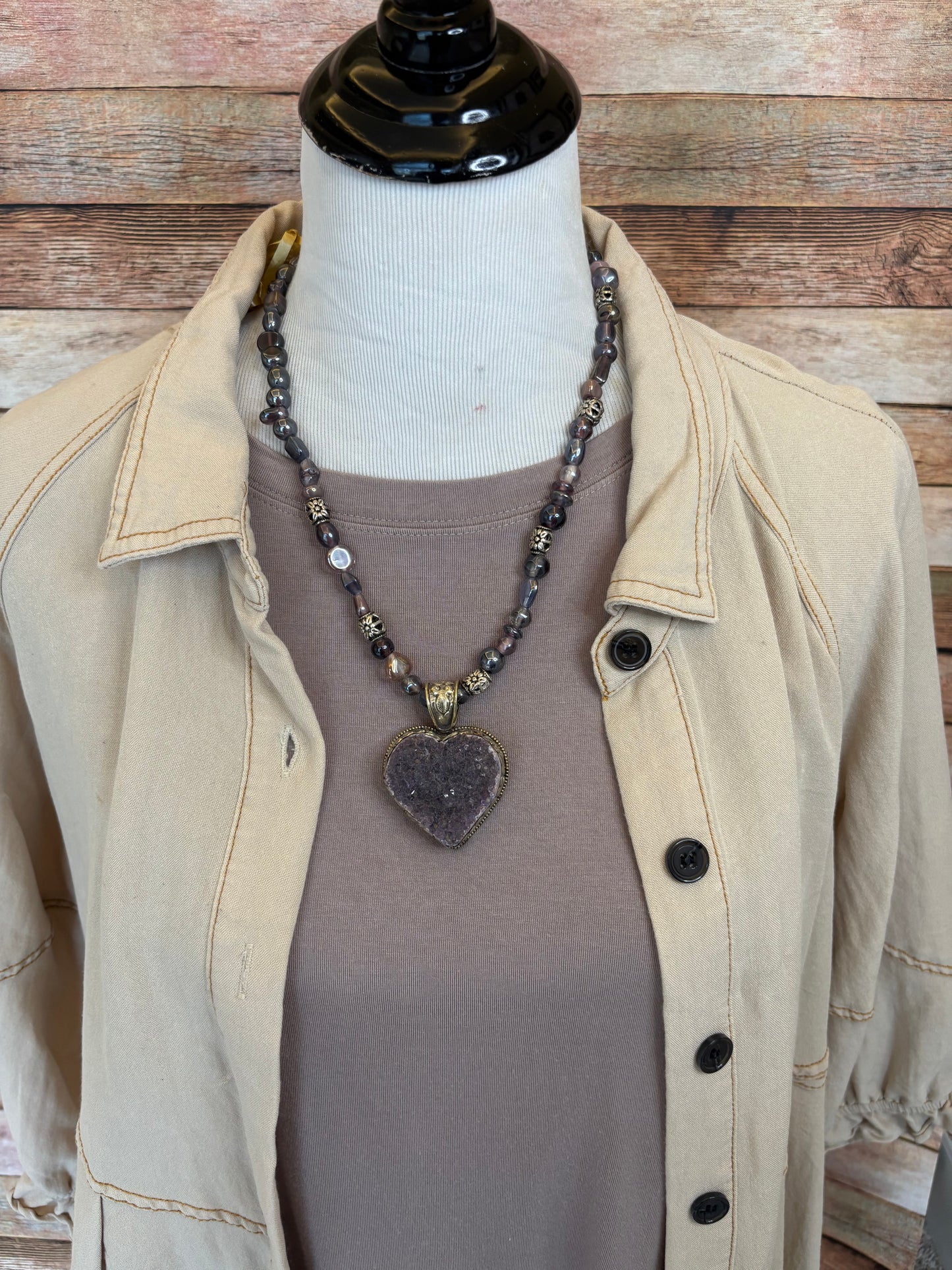 The Purple Heart & Lavendar Fields Necklace