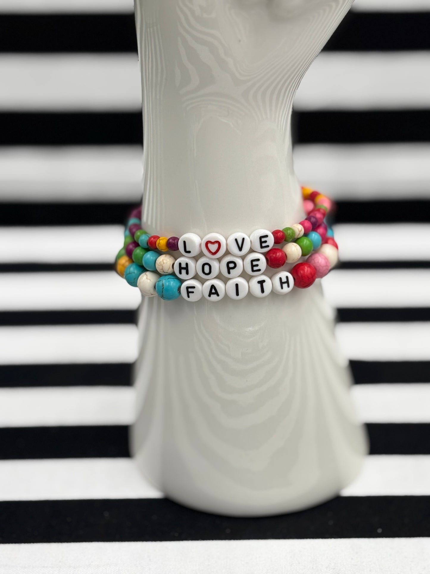 Faith Hope & Love Stretch Bracelet