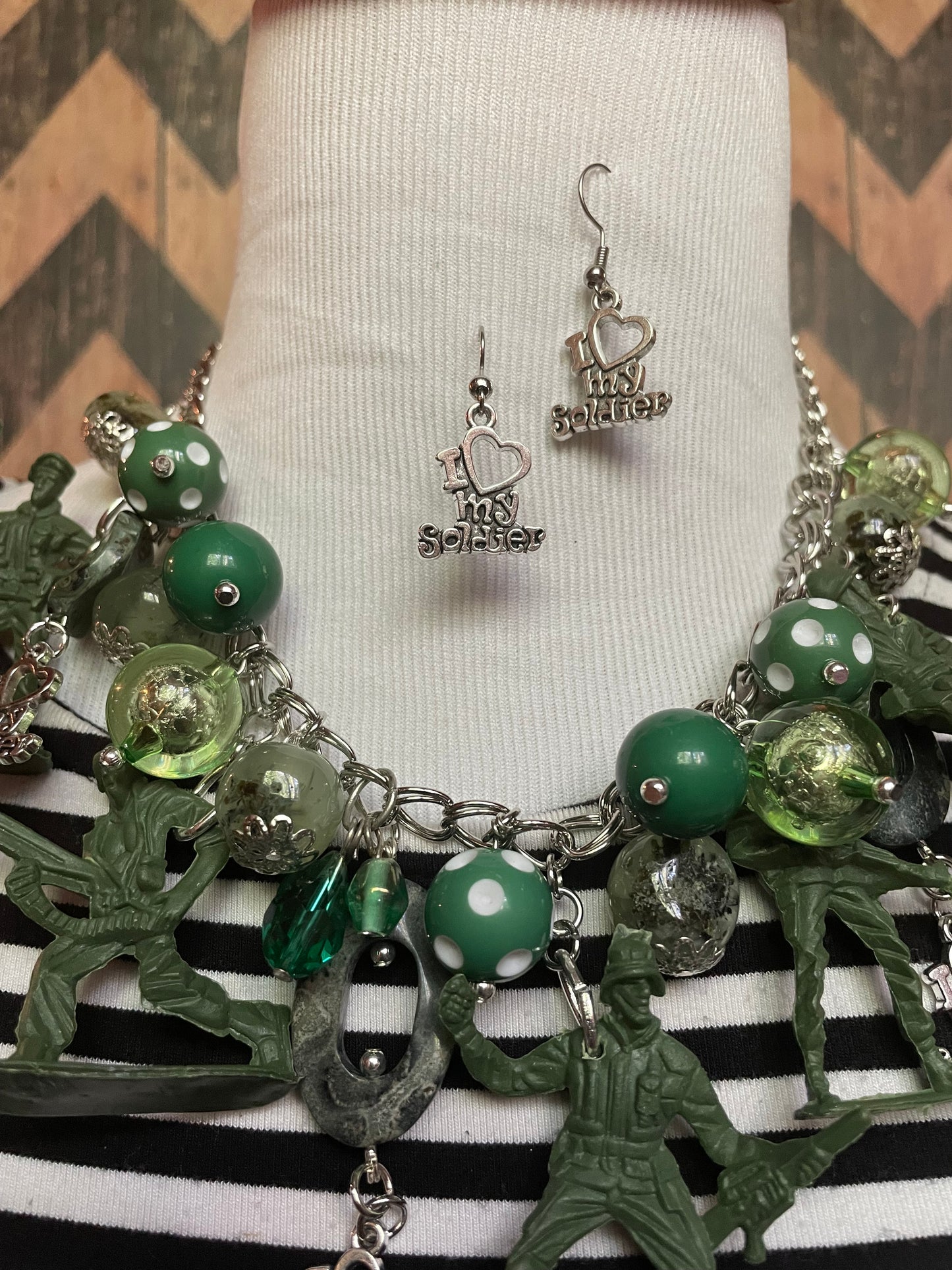 I Love My Soldier Earrings