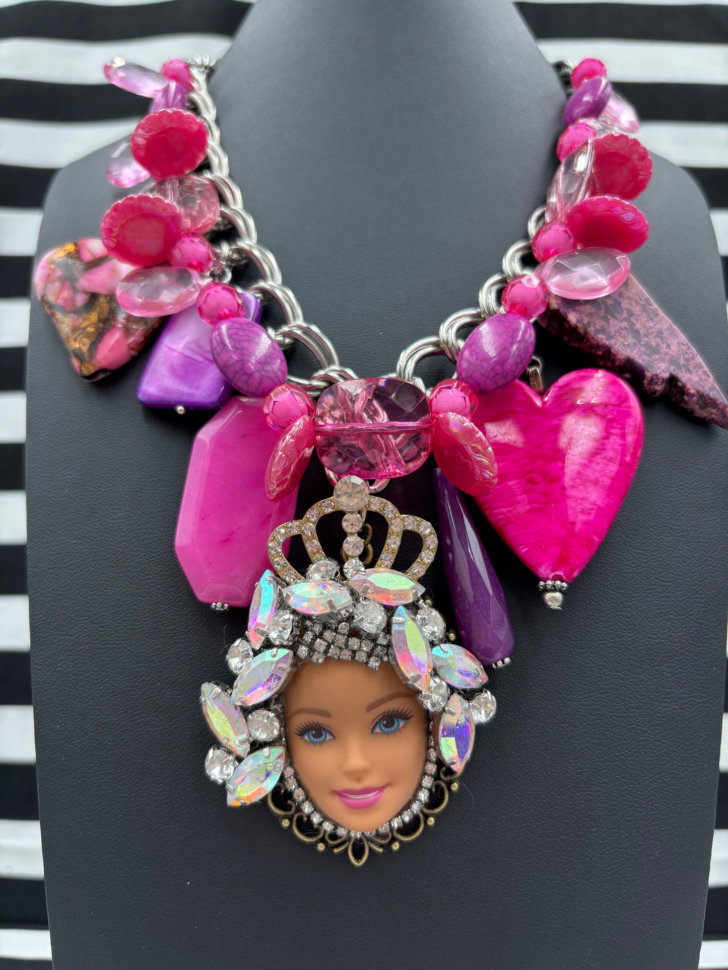 Prom Queen Face Necklace