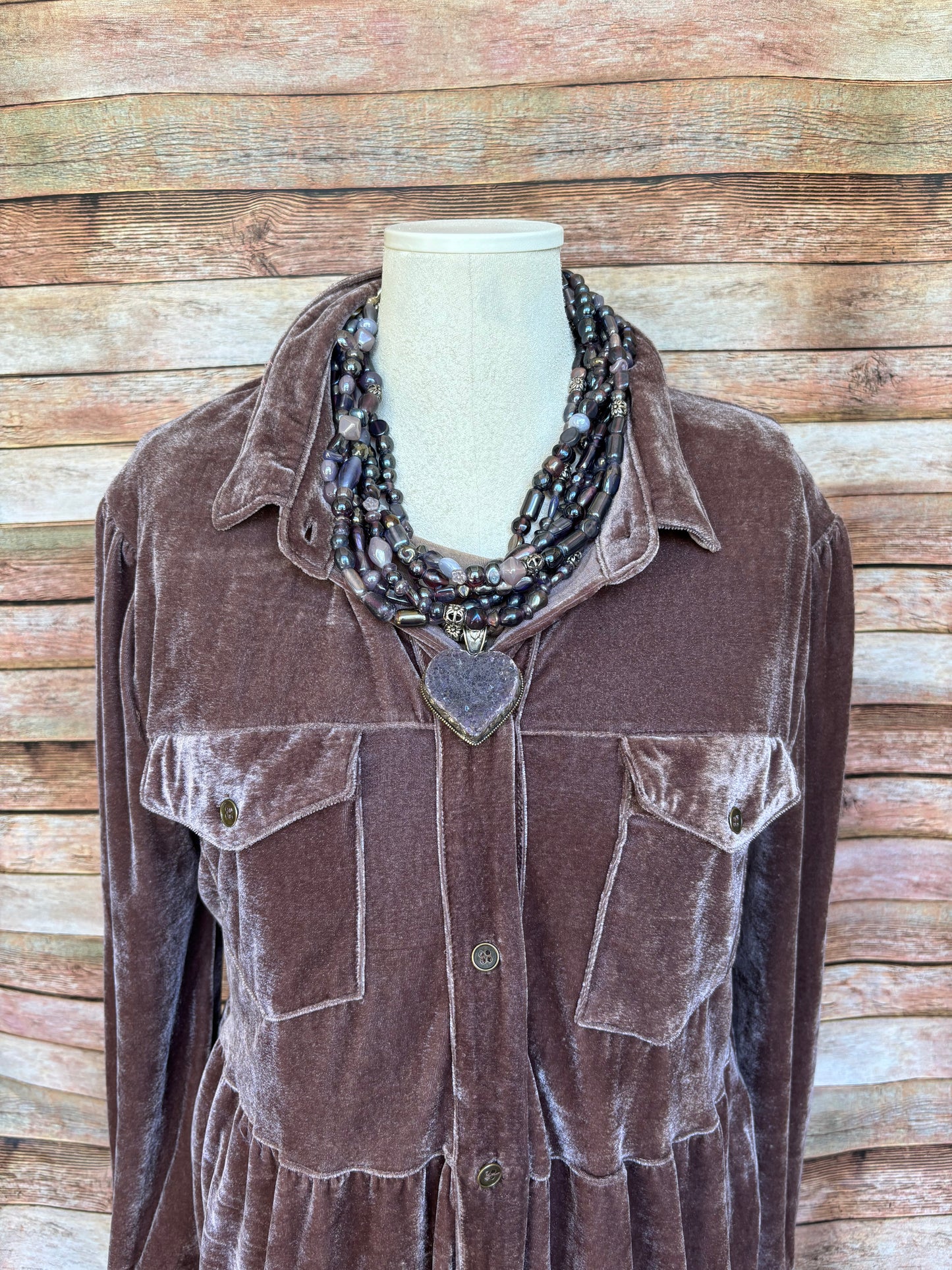 The Purple Heart & Lavendar Fields Necklace