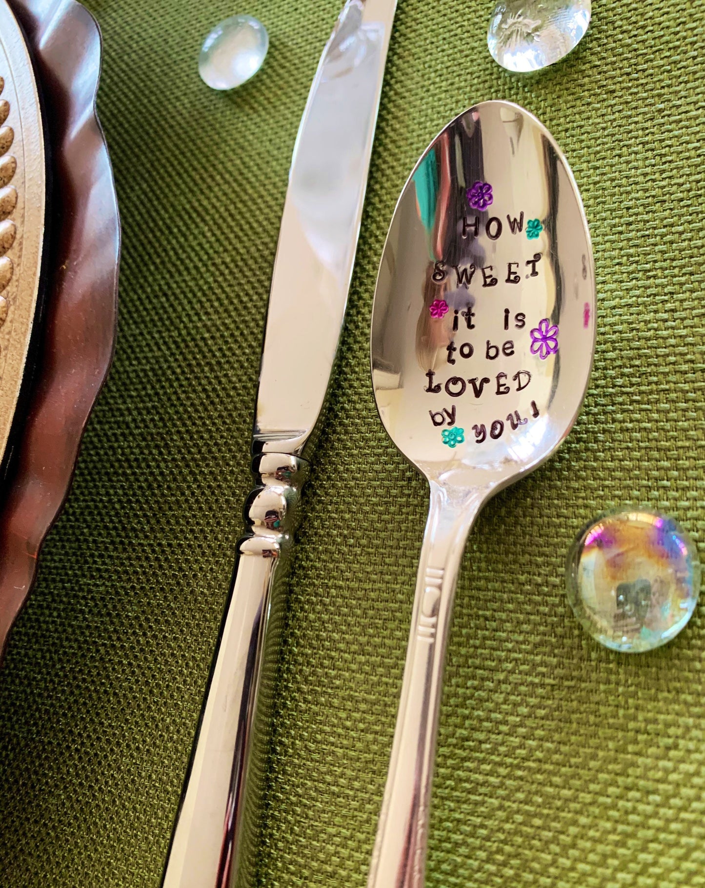 Hand stamped Vintage Spoon