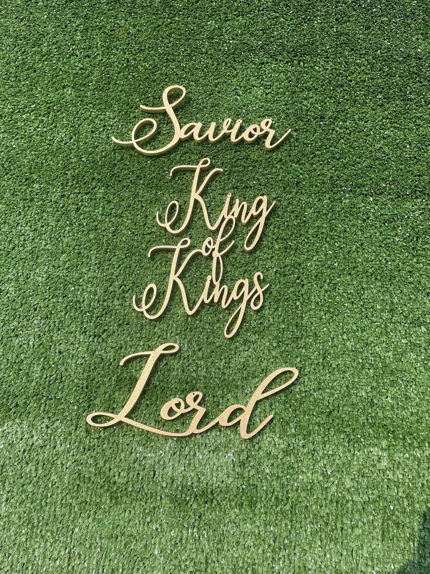 King of Kings, Savior & Lord: Christmas Ornaments Trio Set