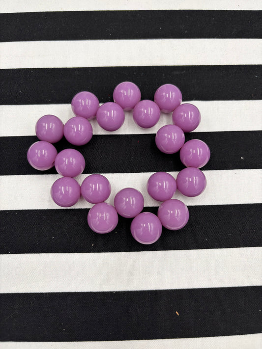 Chunky Button Purple Stretch Bracelet