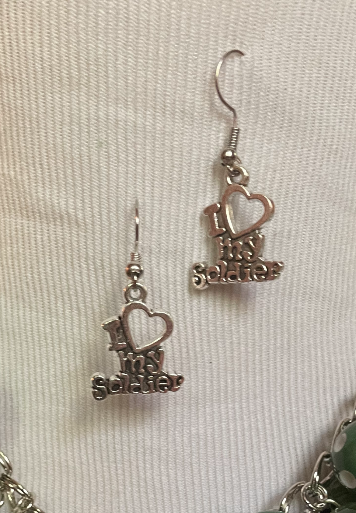 I Love My Soldier Earrings