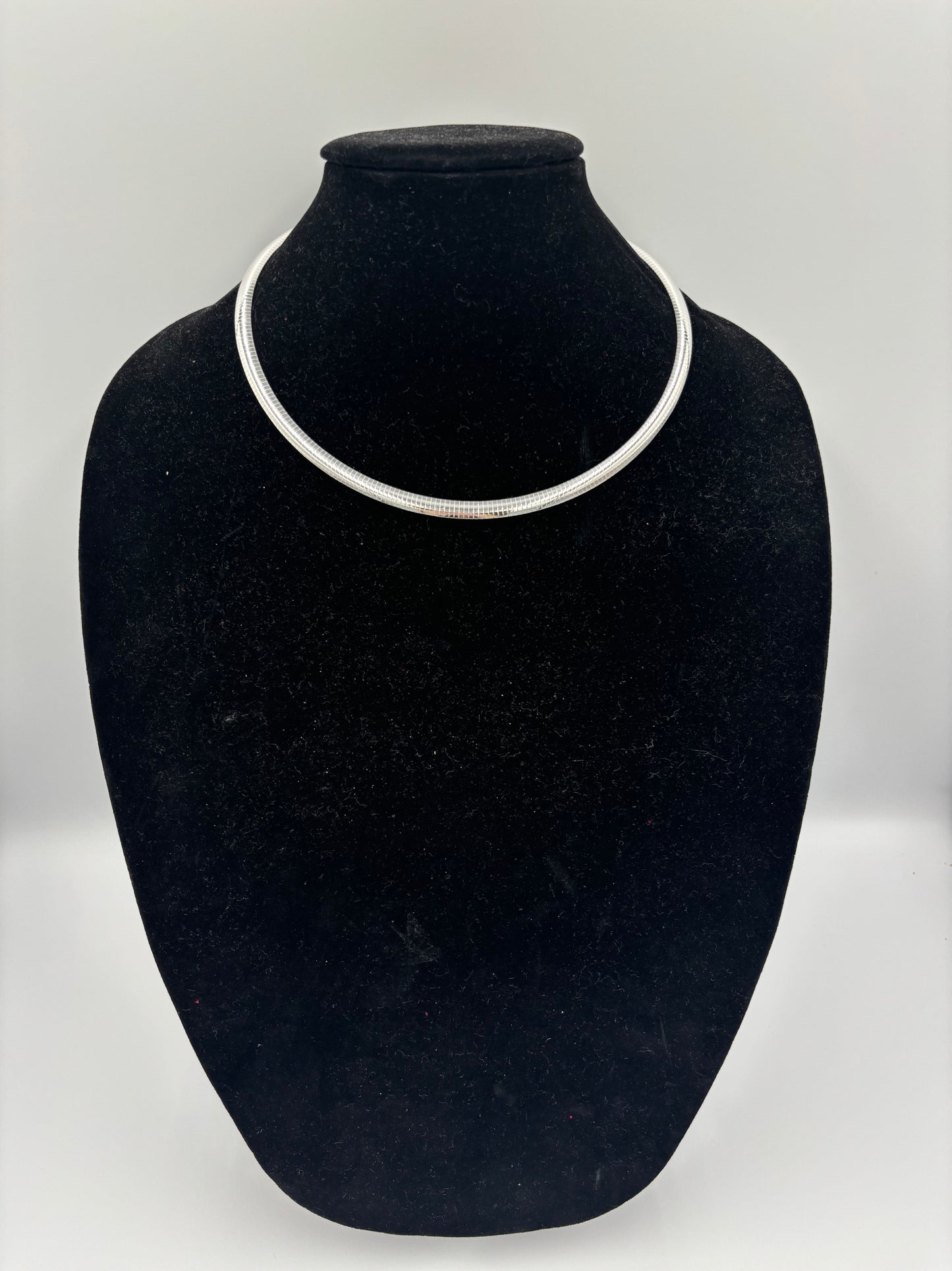 Sterling Silver Omega Necklace