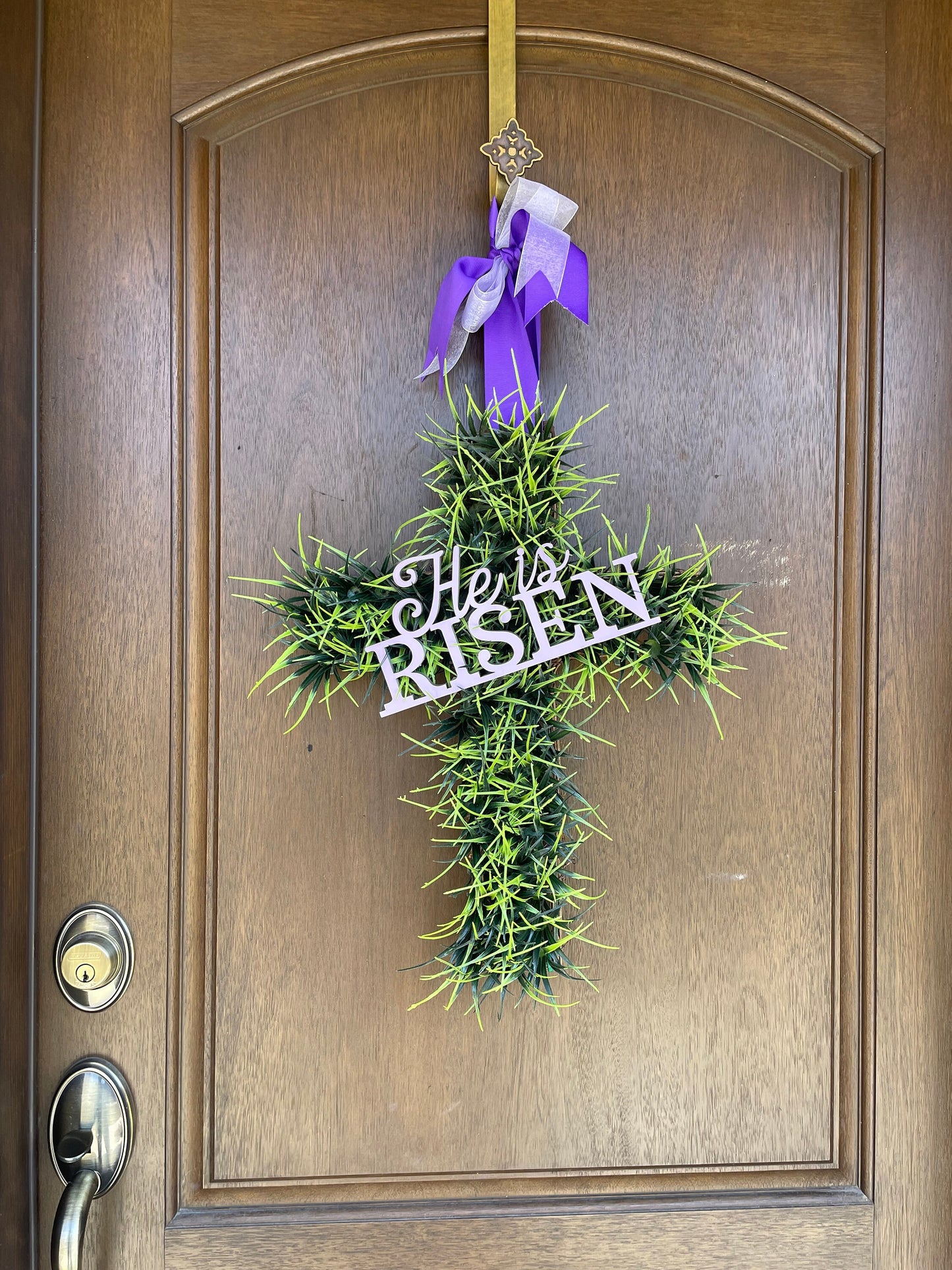 He Is Risen Cross Hanging Decor