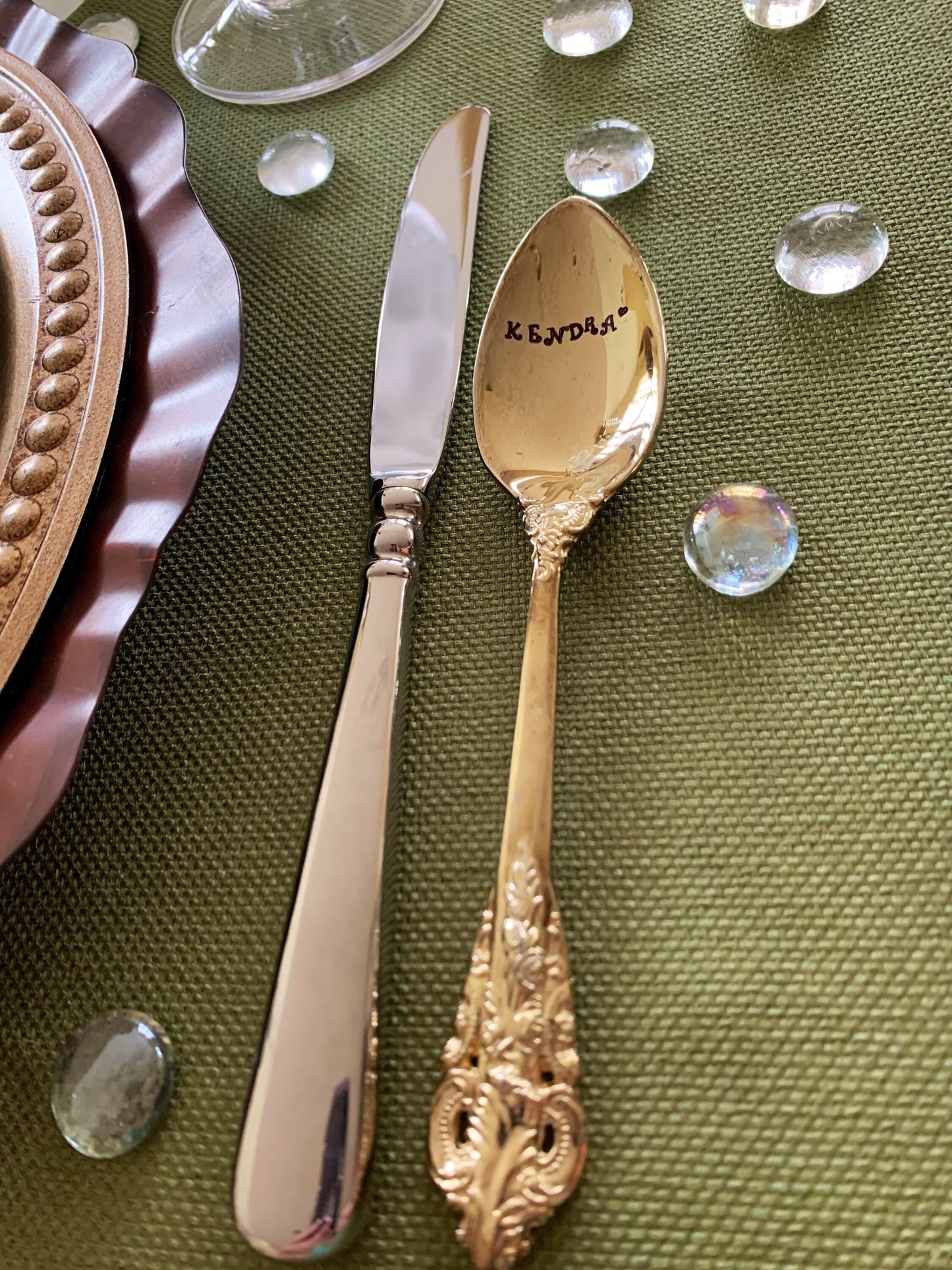 Hand stamped Vintage Spoon
