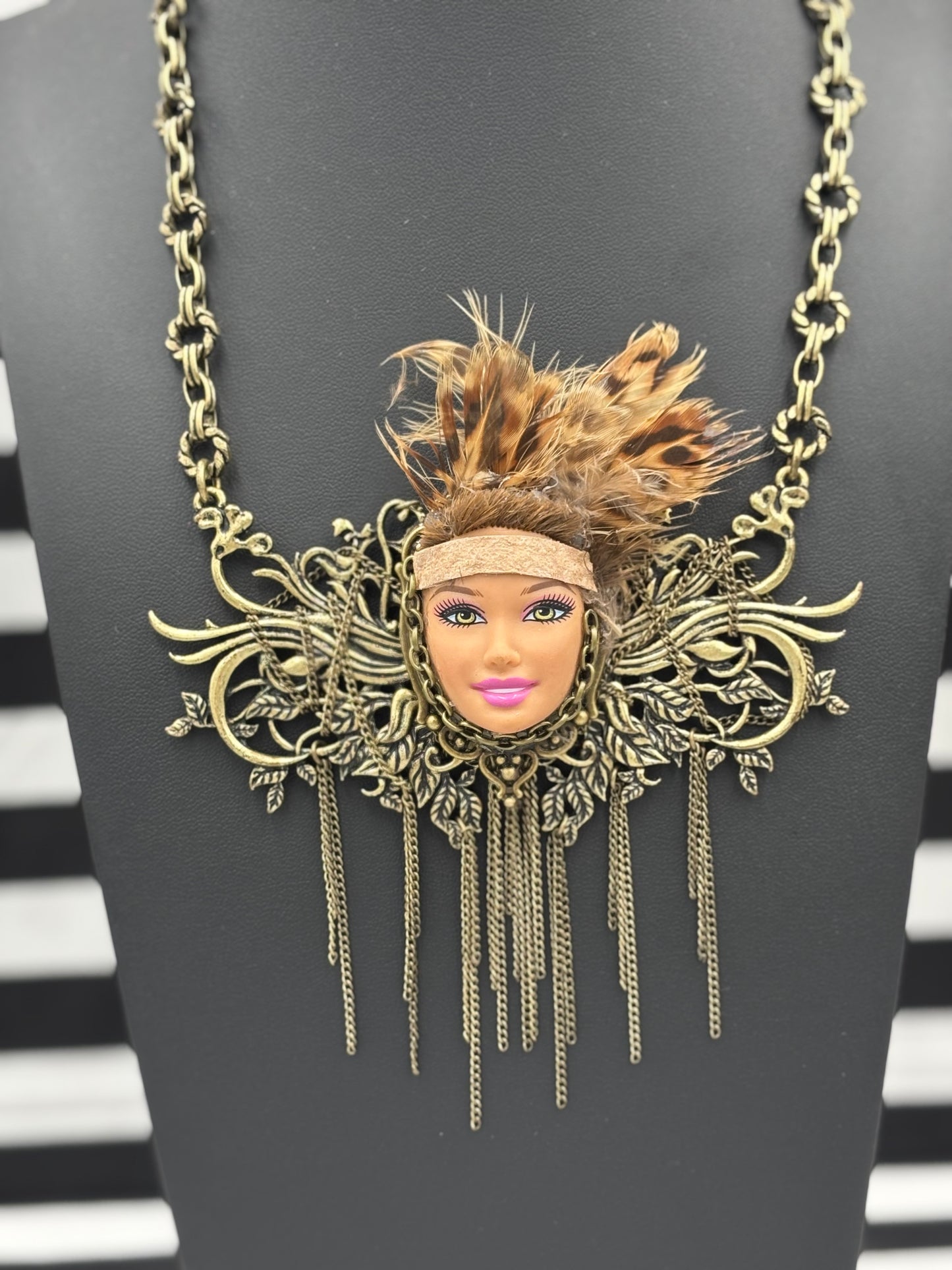 Warrior Face Necklace