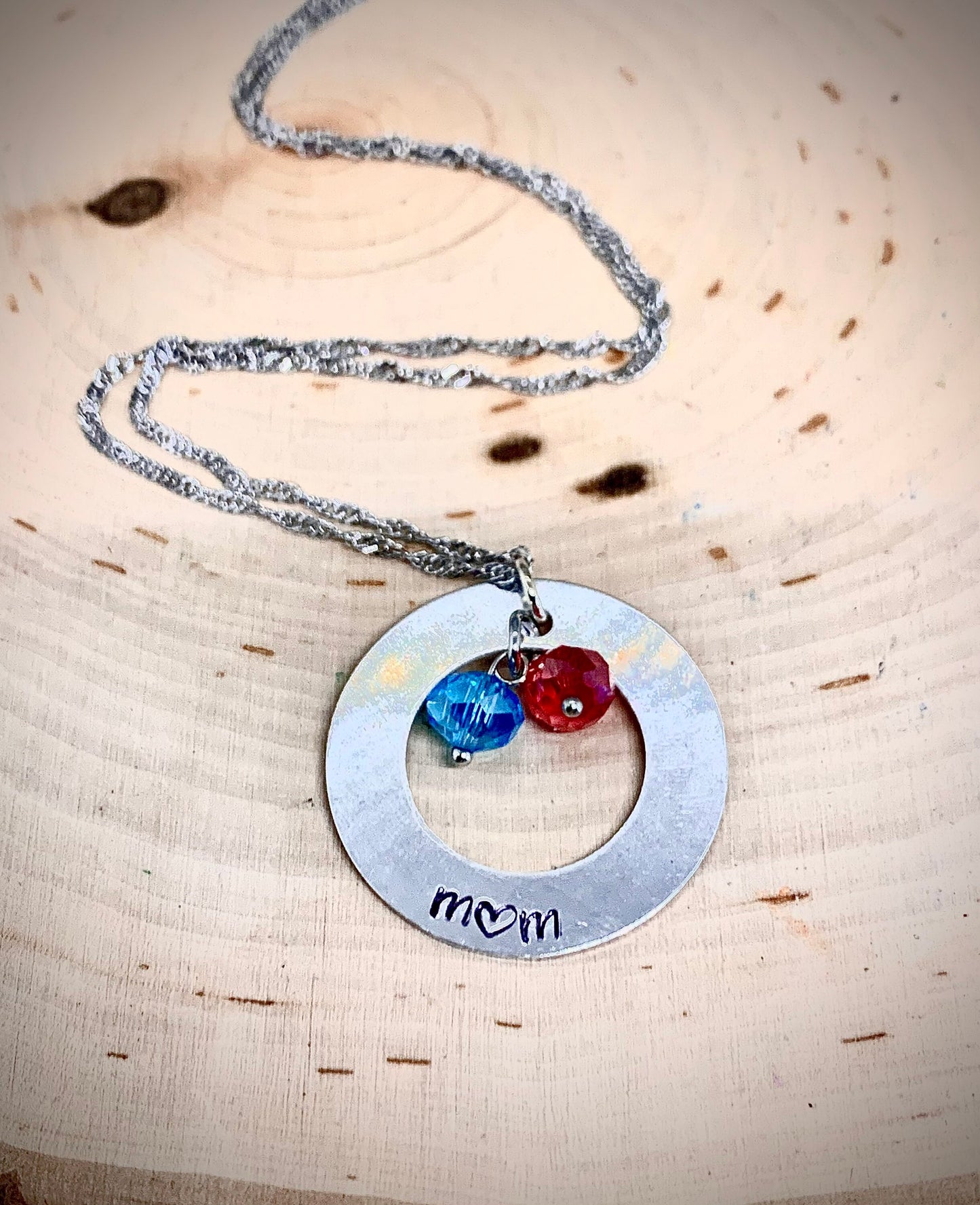 Birthstone Circle Customized Necklace