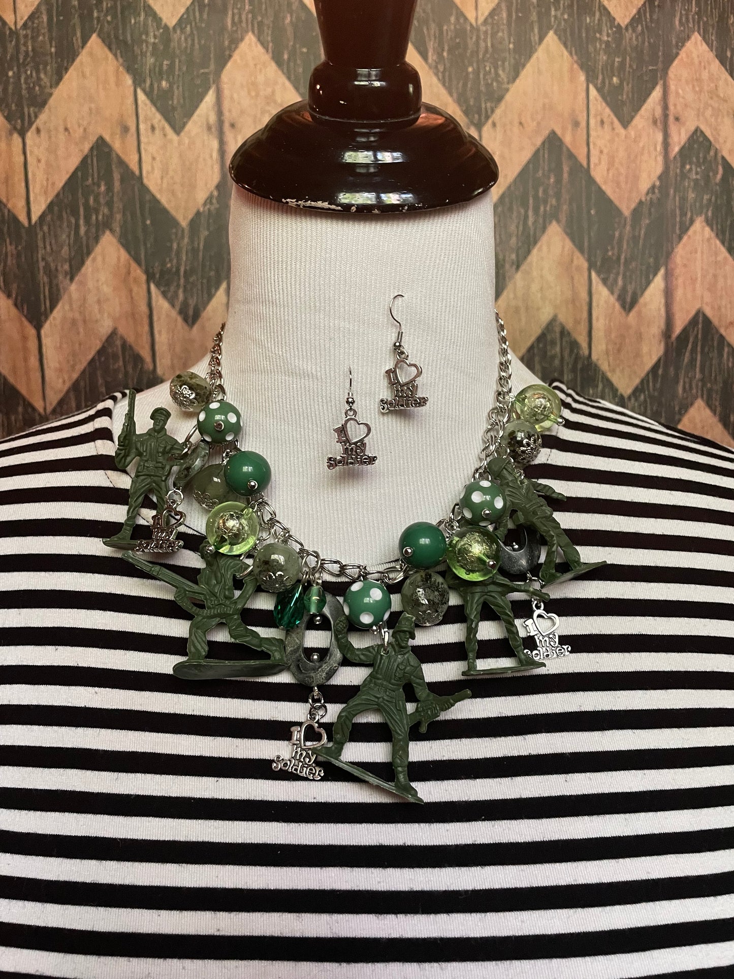 I Love My Soldier Earrings