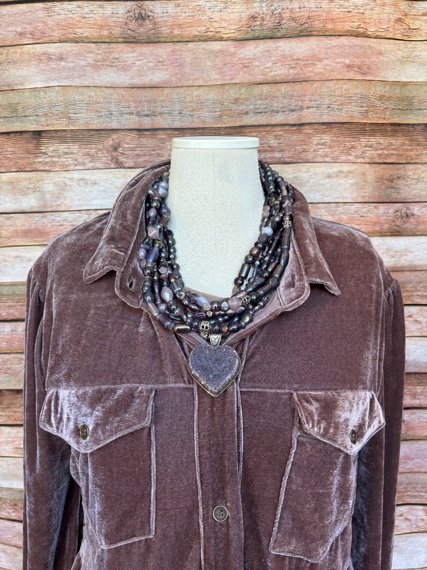 The Purple Heart & Lavendar Fields Necklace