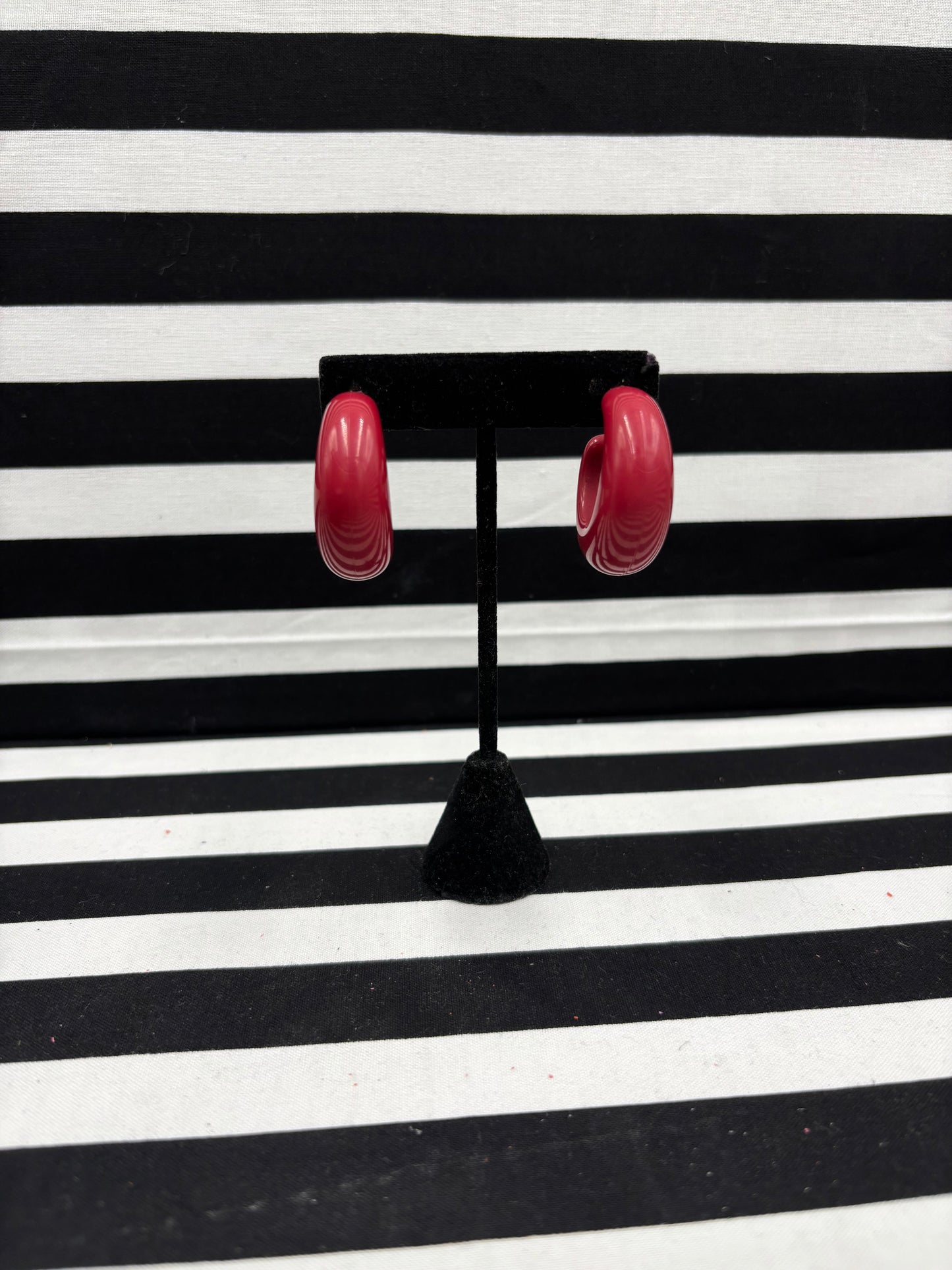 Rusty Red Hoop Earrings