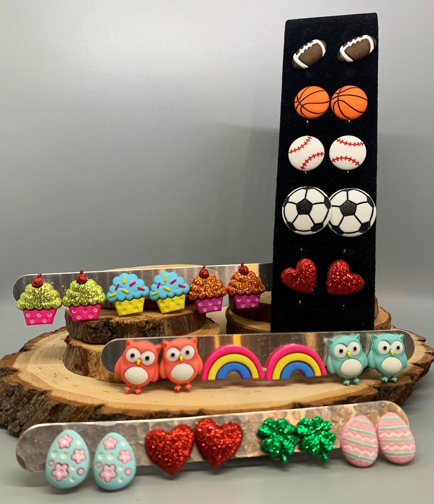 Clip on or Stud Post Whimsical Earrings