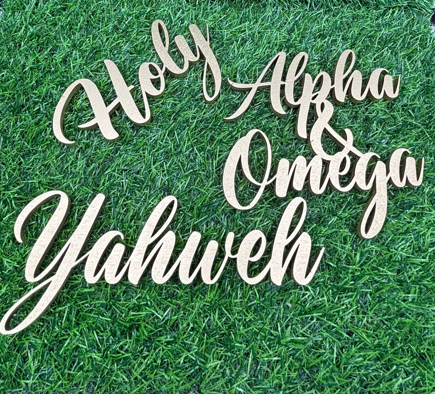 Yahweh Trio Set of Ornaments: Yahweh, Holy, Alpha & Omega PRE-ORDER