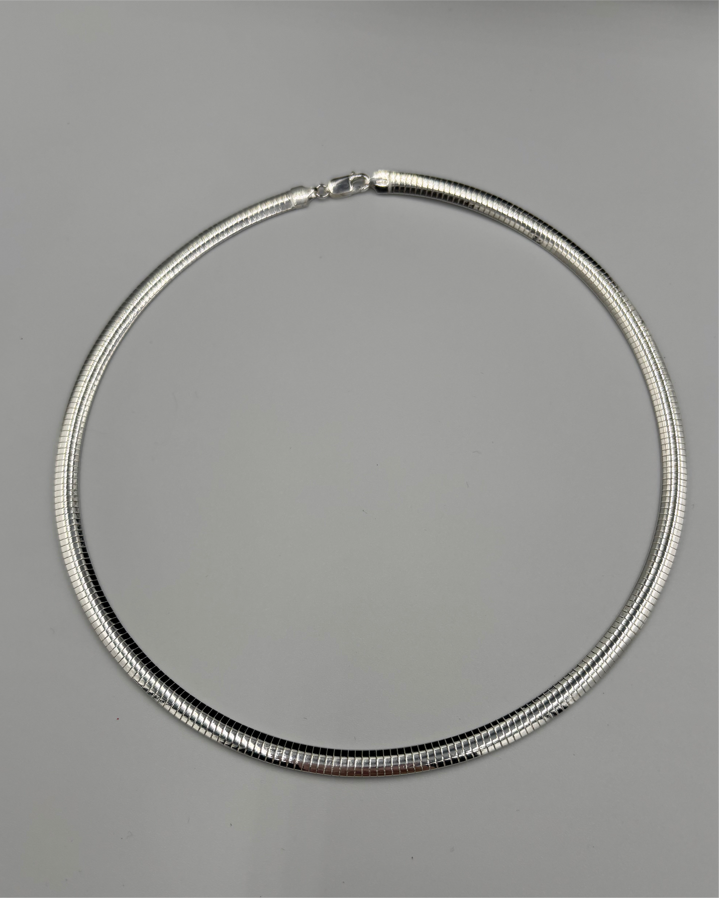 Sterling Silver Omega Necklace