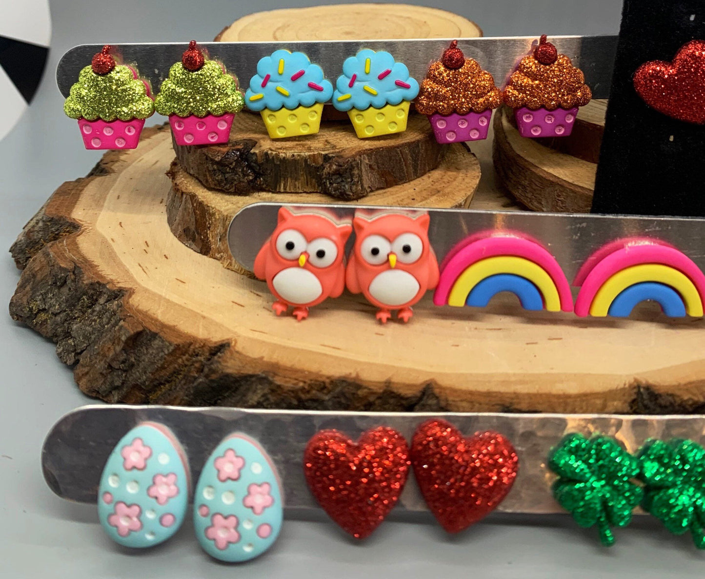 Clip on or Stud Post Whimsical Earrings