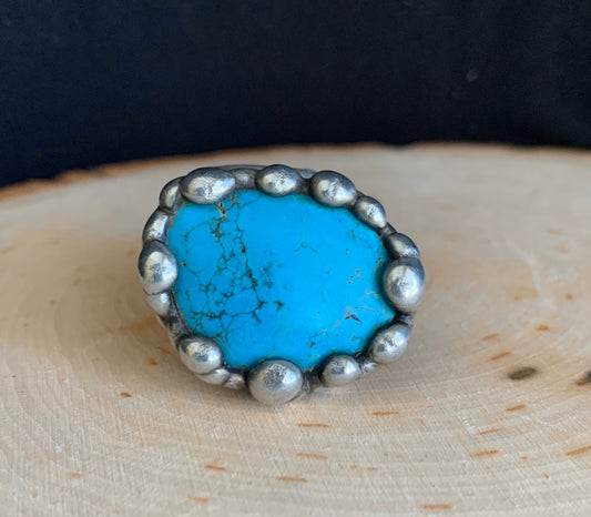 Turquoise Statement Spoon Ring