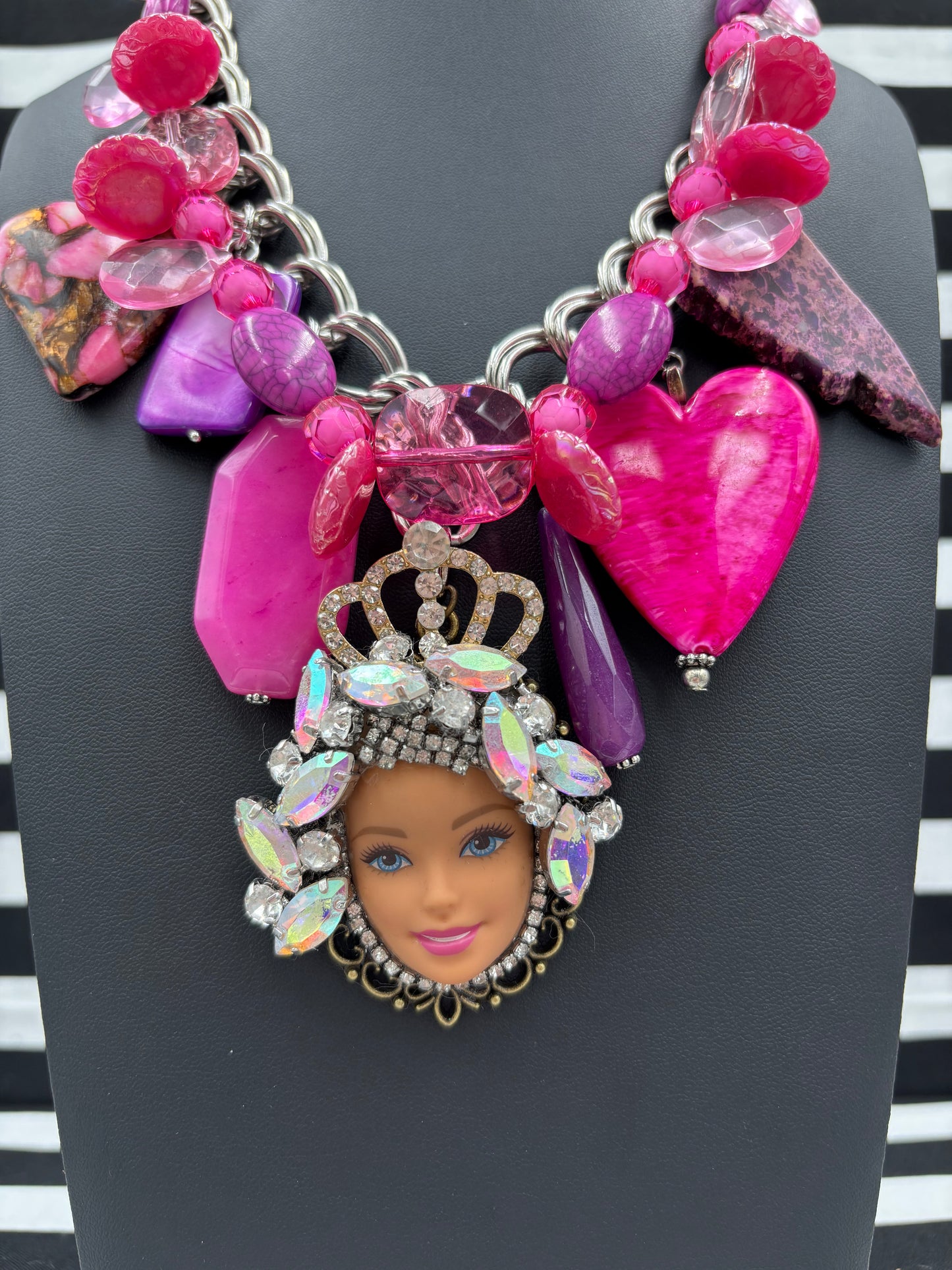 Prom Queen Face Necklace
