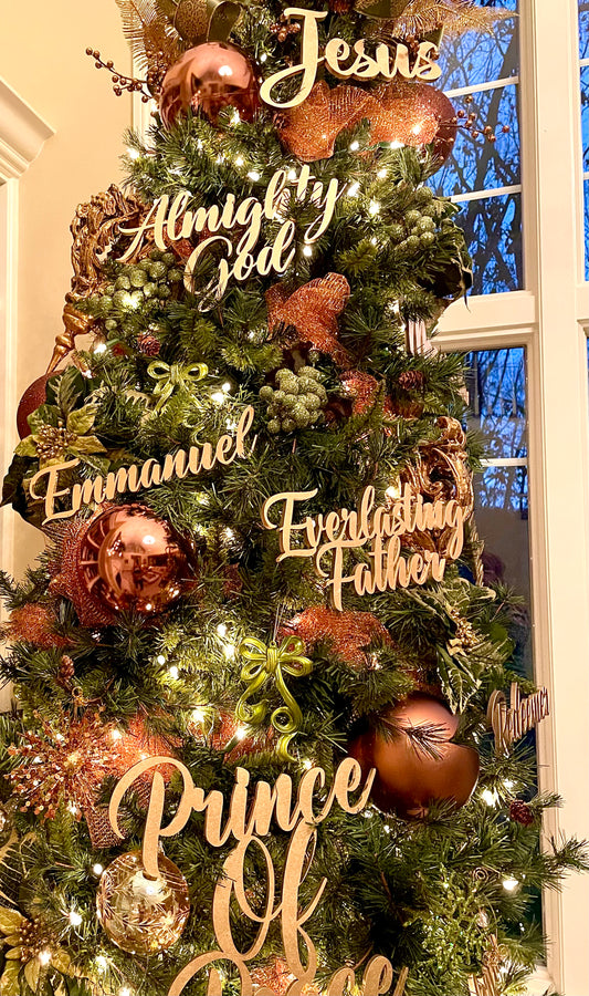 Wonderful Trio Set of Ornaments: Wonderful, Counselor Almighty God