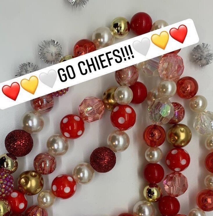Chiefs Kingdom Bubble Gum Necklace