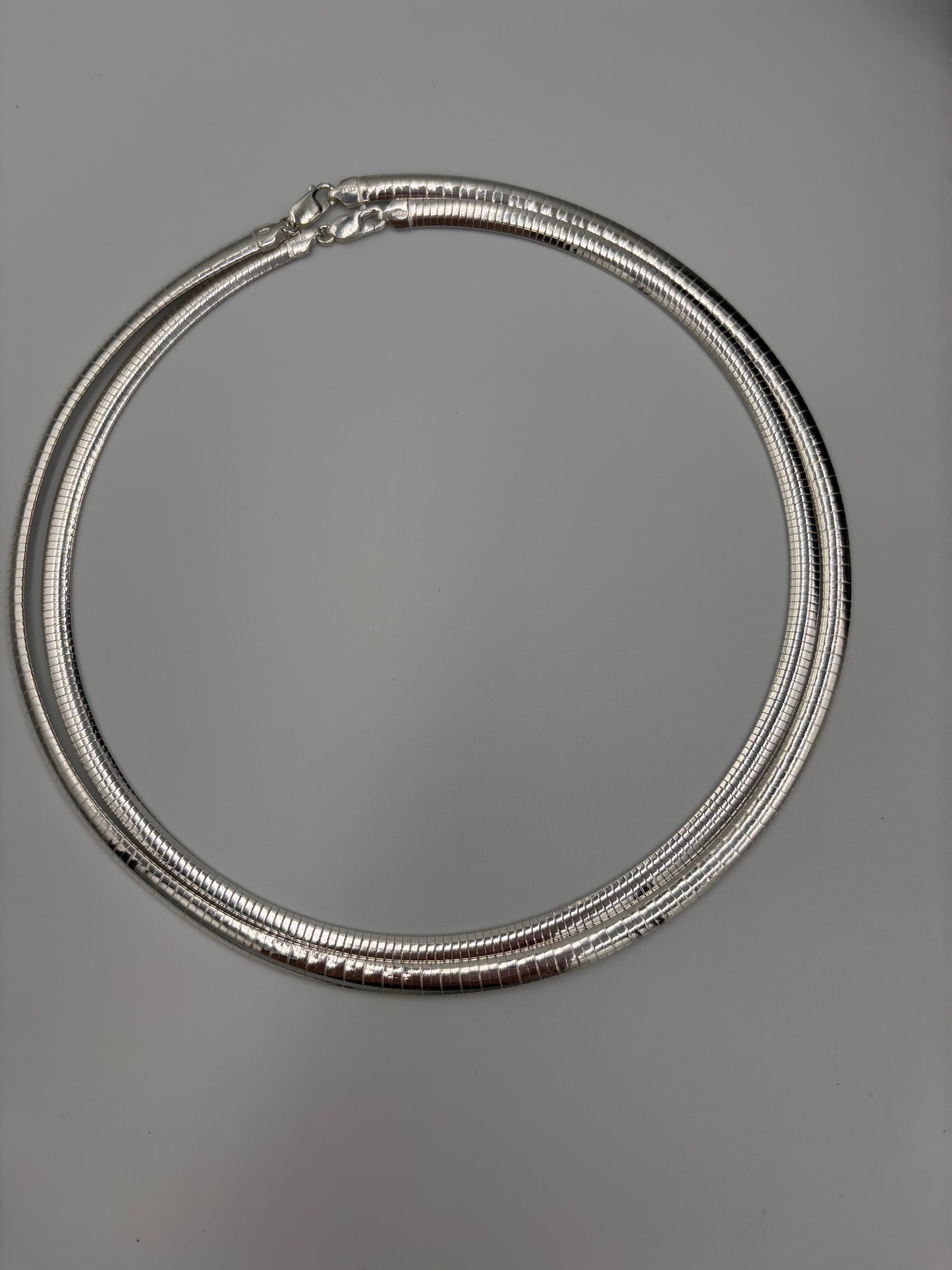 Sterling Silver Omega Necklace
