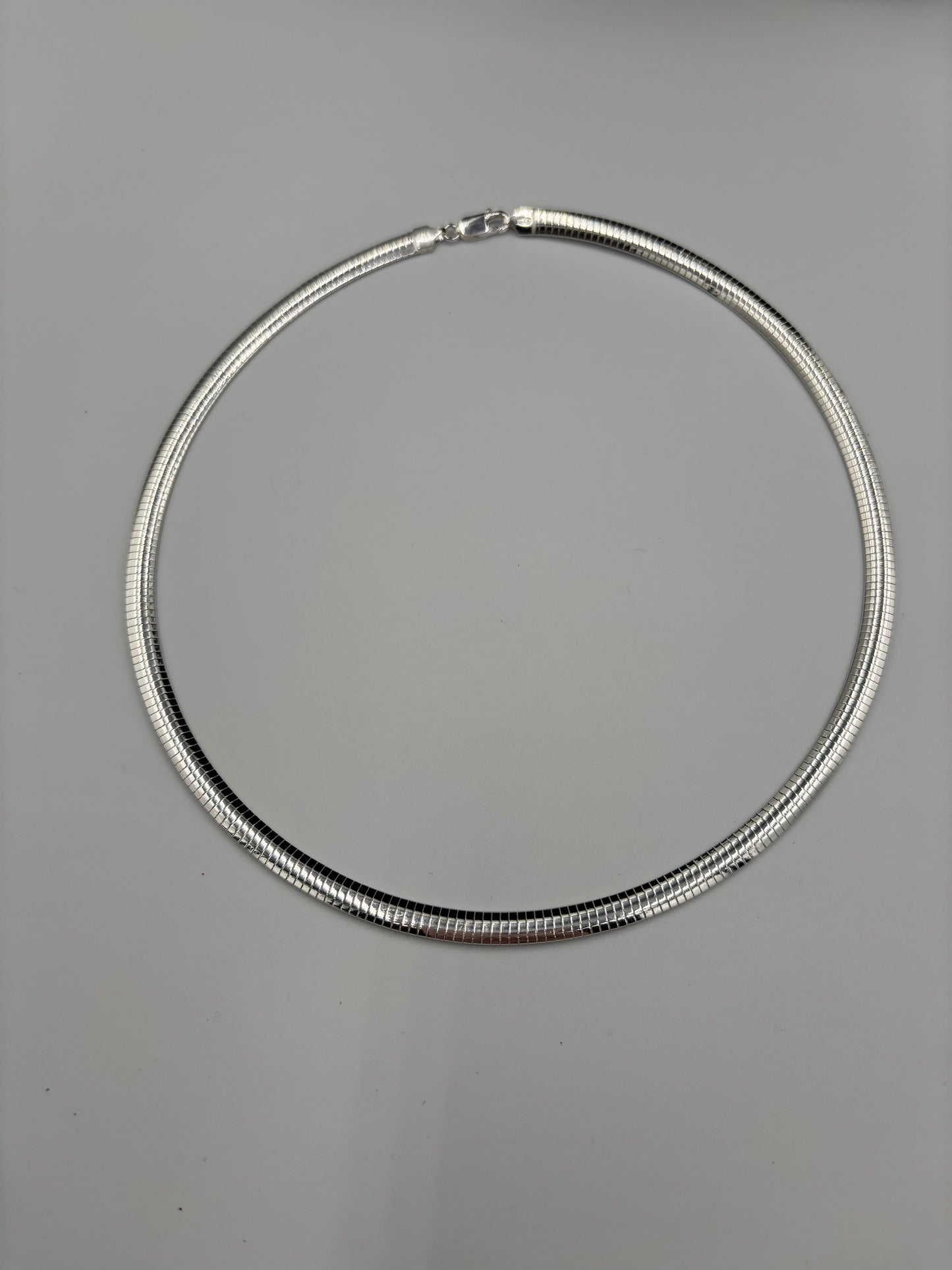 Sterling Silver Omega Necklace