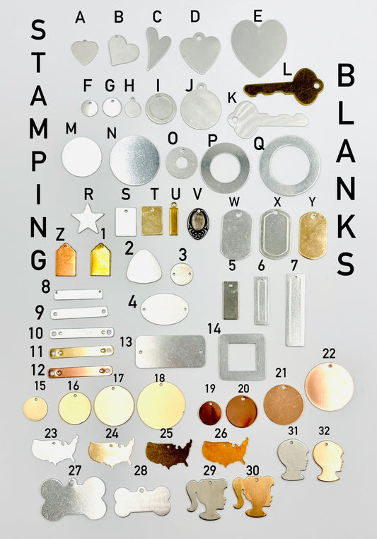 Stamping charm blank