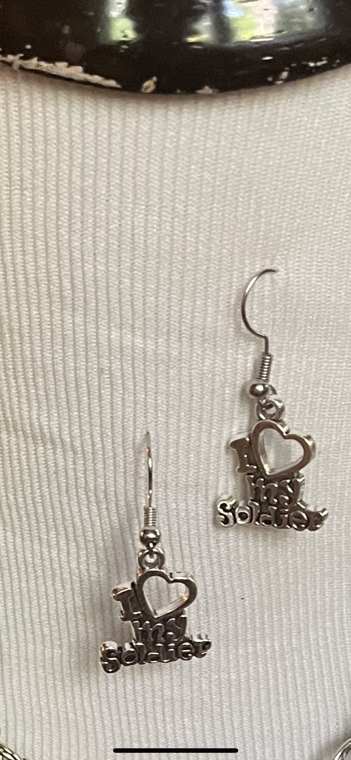 I Love My Soldier Earrings