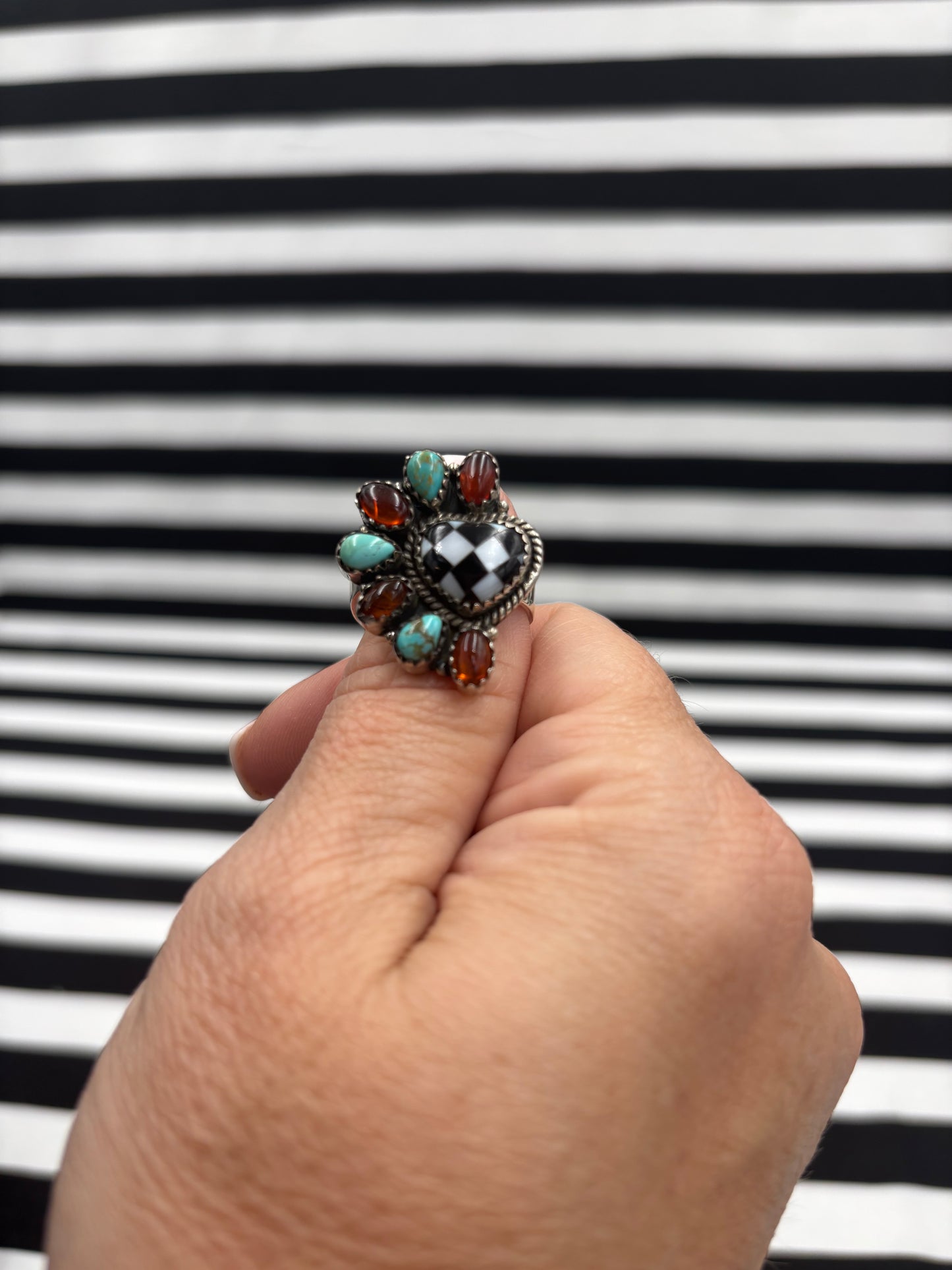 Half Hearted Check Ring