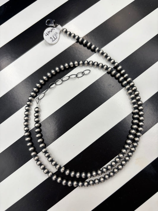 Navajo Pearl 4mm 18 inch Necklace