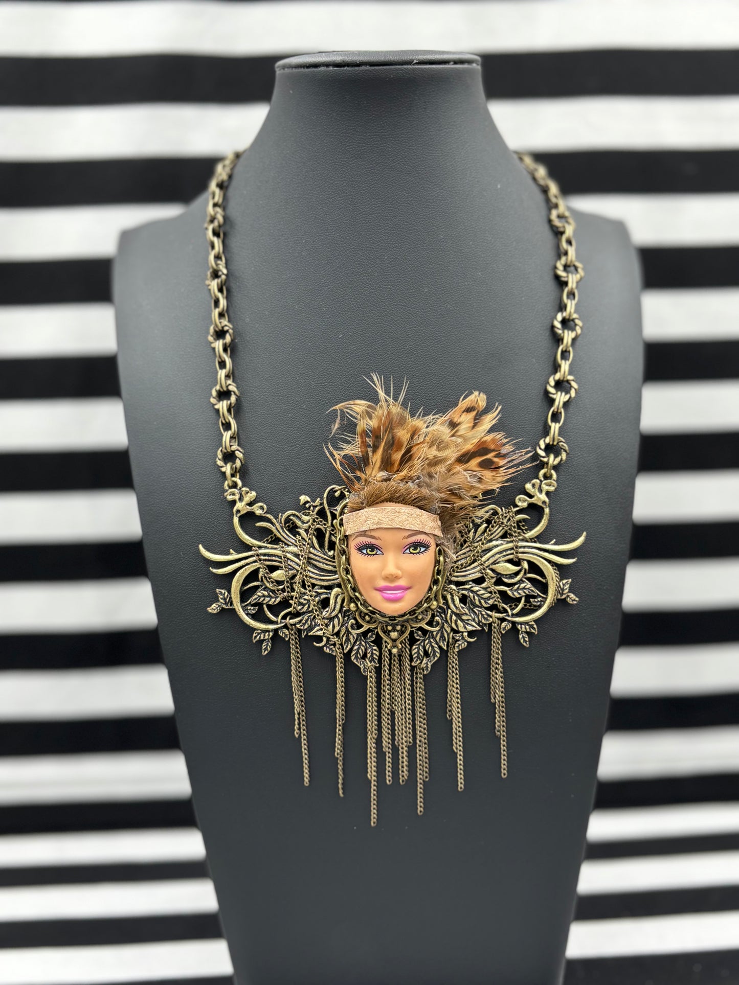 Warrior Face Necklace