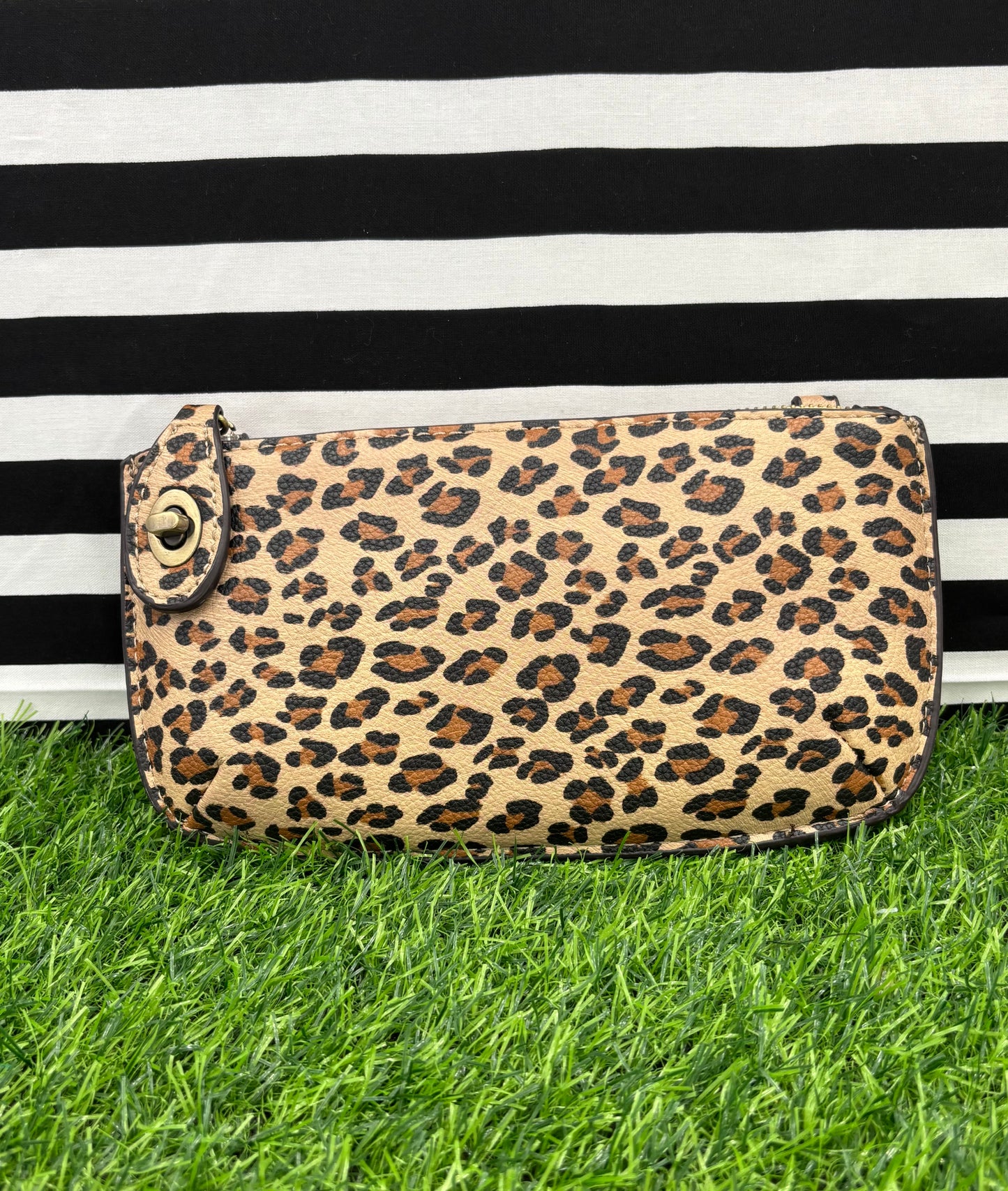 Joy Susan Mini Crossbody Clutch Wristlet Wallet Cheetah