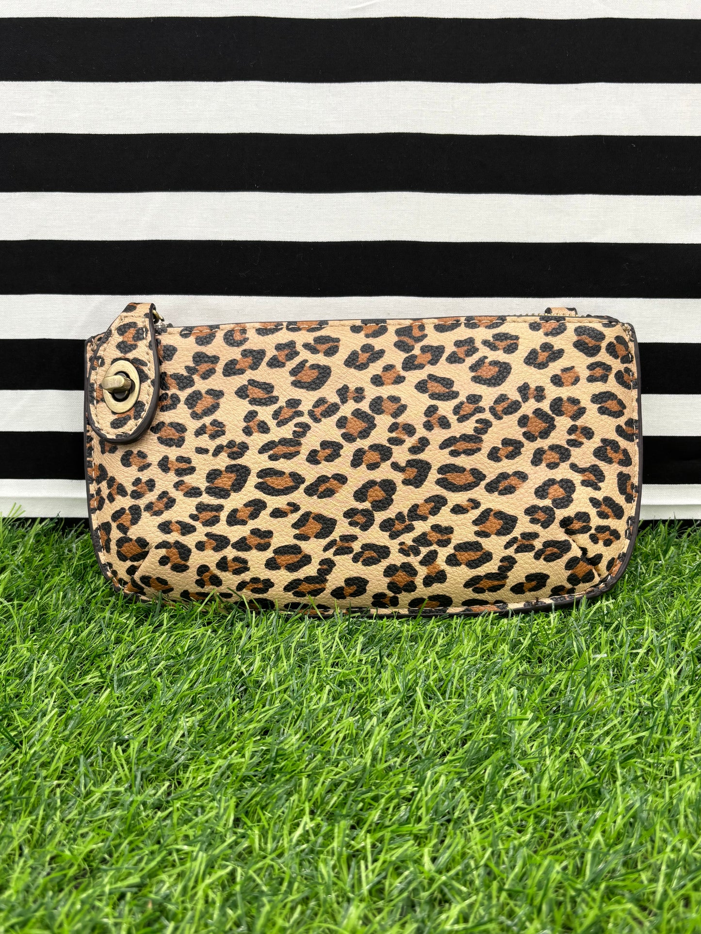 Joy Susan Mini Crossbody Clutch Wristlet Wallet Cheetah