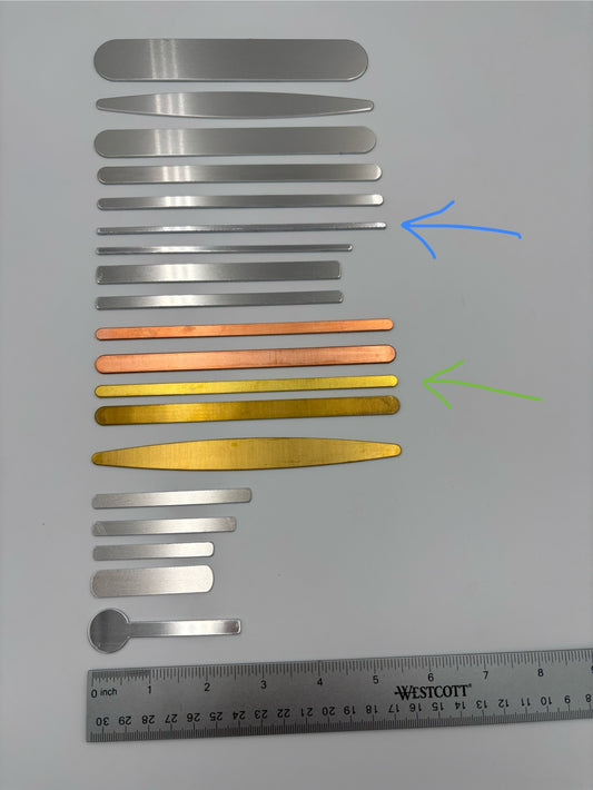 Pollyanna Brass or Copper Thin Cuff