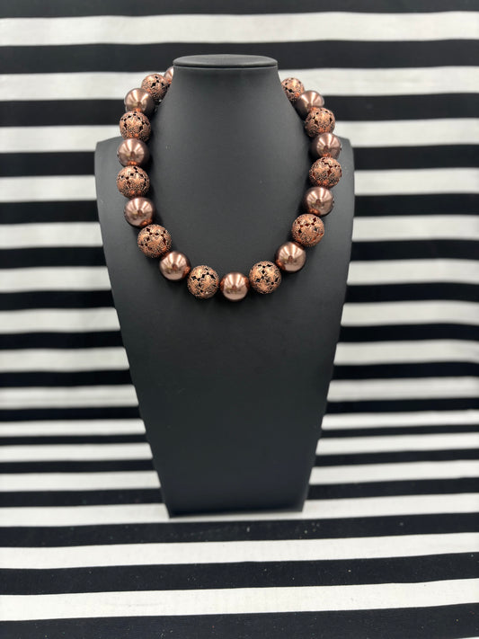 Copper Clapped Beauty Necklace
