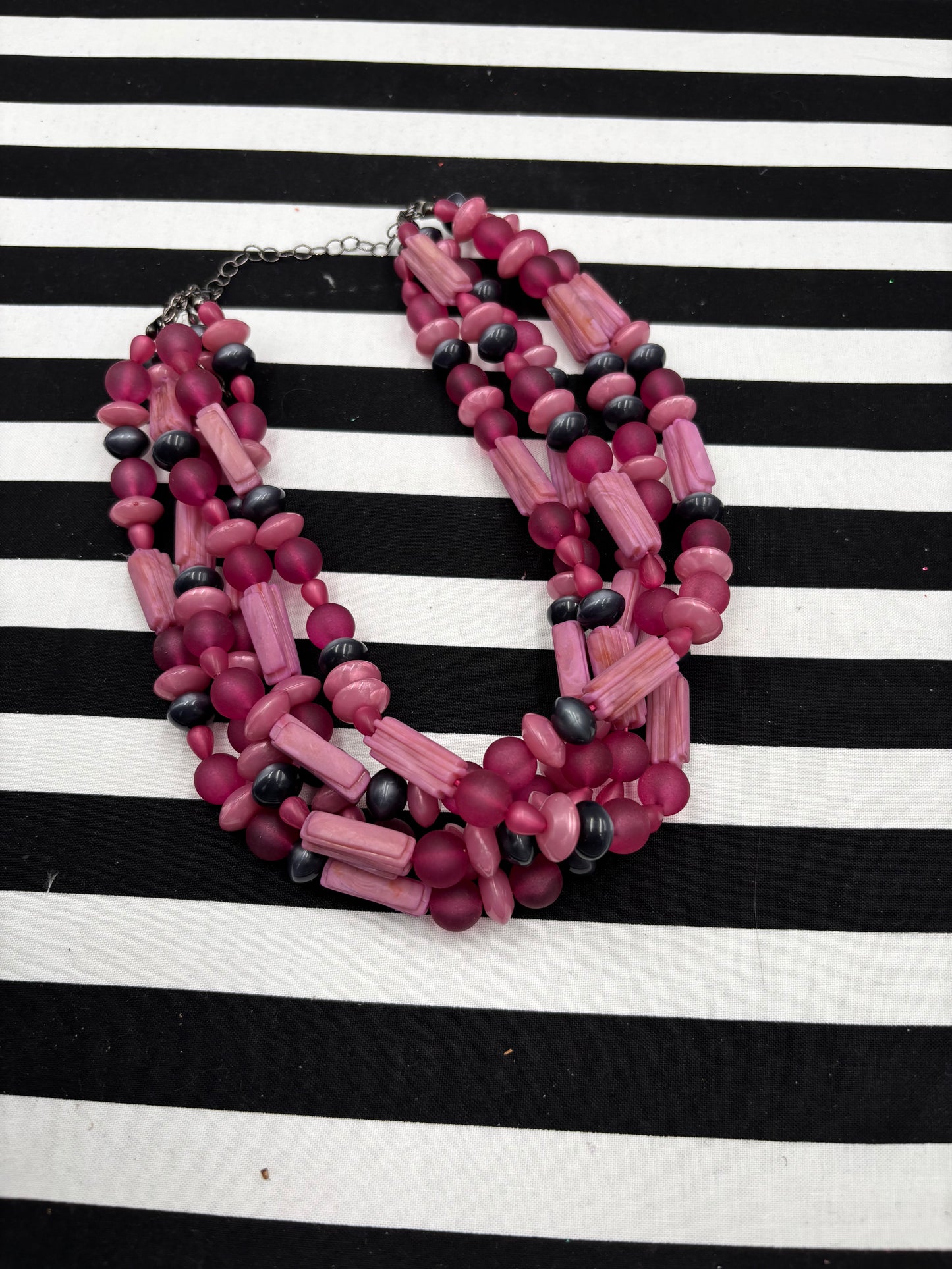 Raspberries in Greens Necklace