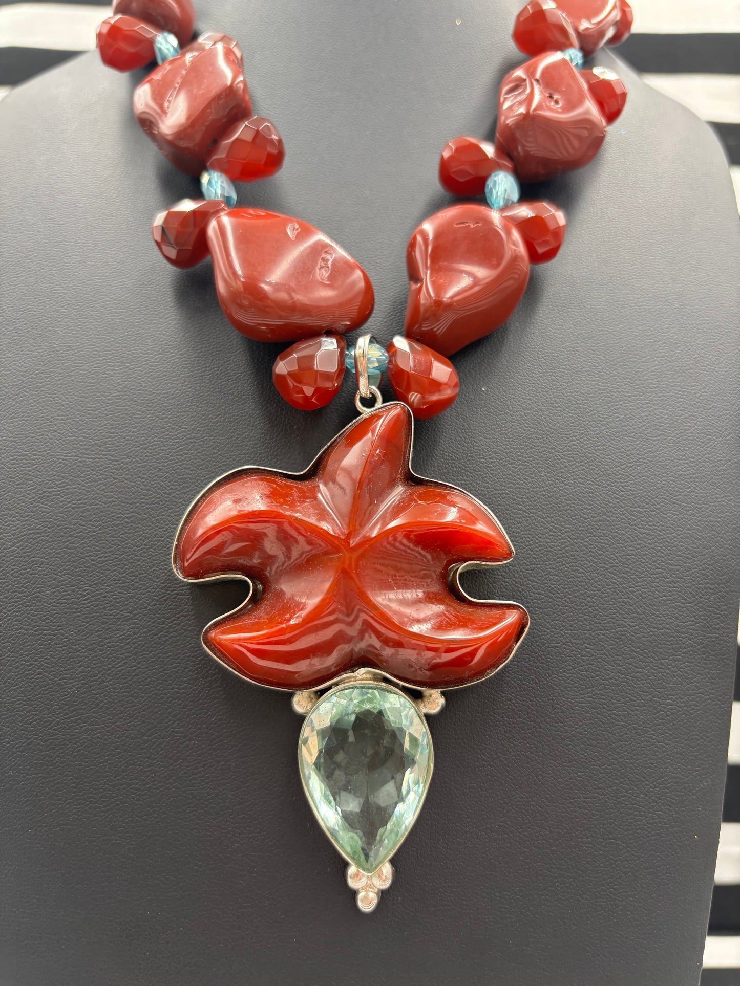 Carnelian And Starfish Necklace and/orEarrings